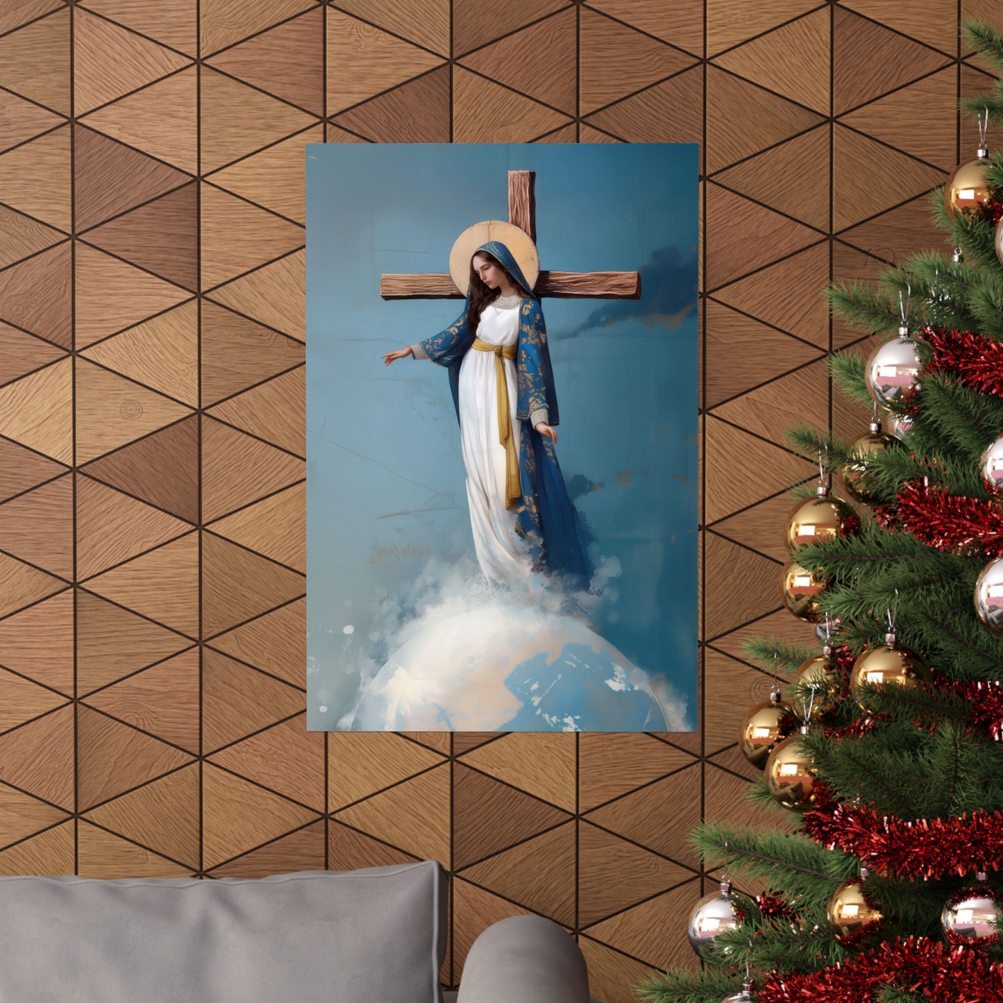 The Lady Of All Nations - Marian Devotion - Mother Mary - Sanctified Souls Print - Multiple Sizes - Premium Matte Vertical Posters