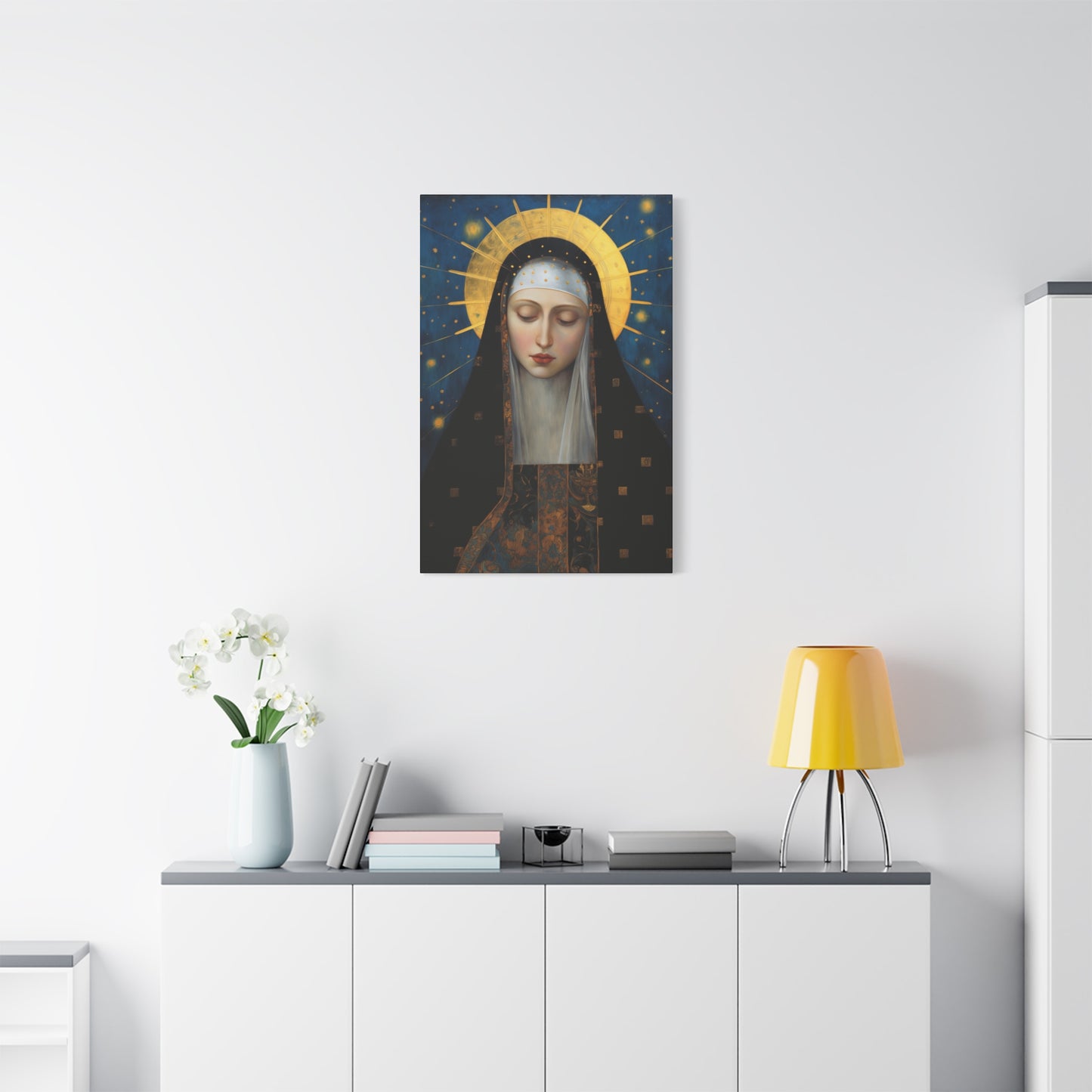 Saint Brigid of Sweden Canvas Print - Multiple Sizes - Catholic Home art - Museum Wrapped Canvas - Sanctified Souls Print