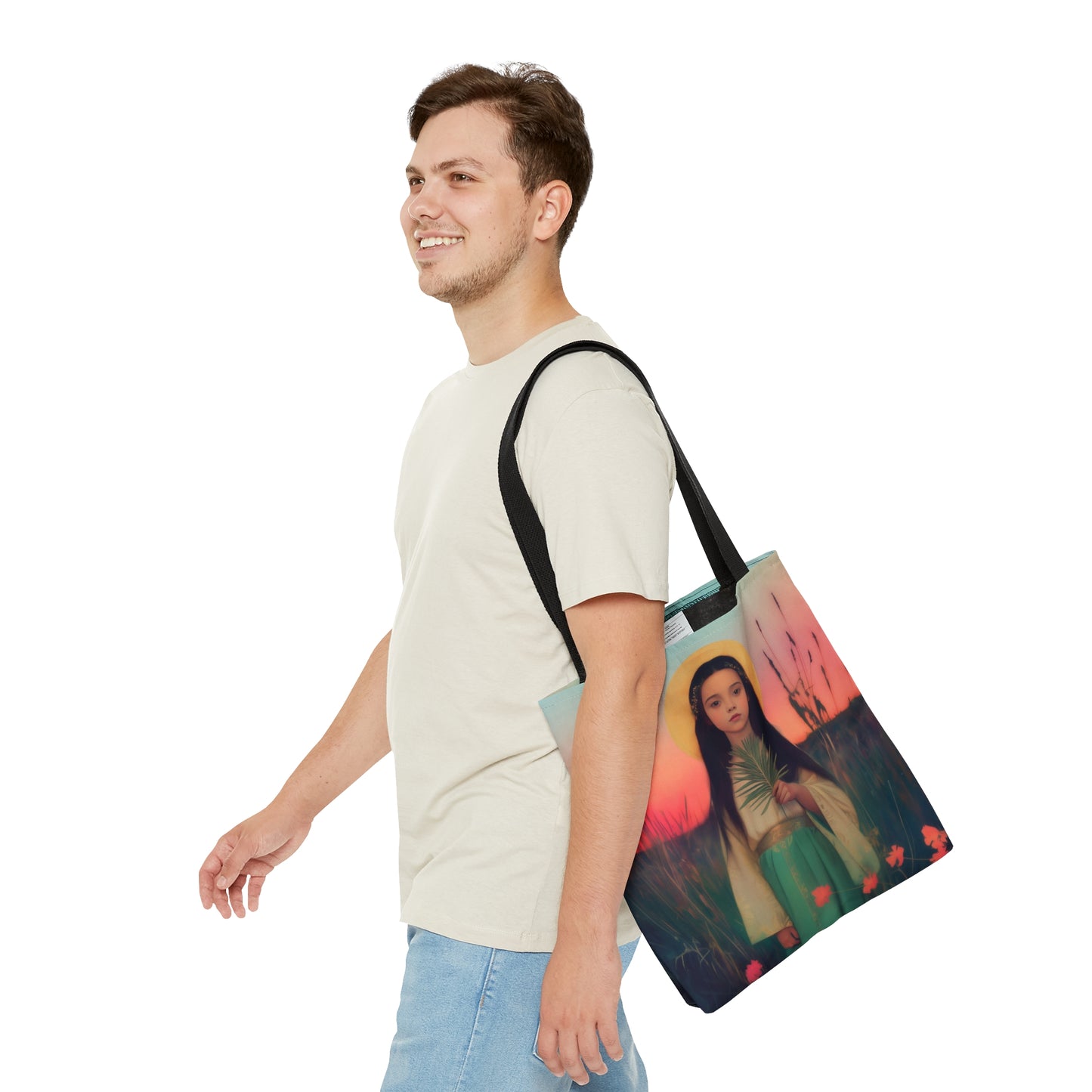 Saint Charity - Tote Bag - Large Medium Small Faith Art Bag - Bible Study Faith Purse - Double Sided Prayer Tote - Catholic Saint