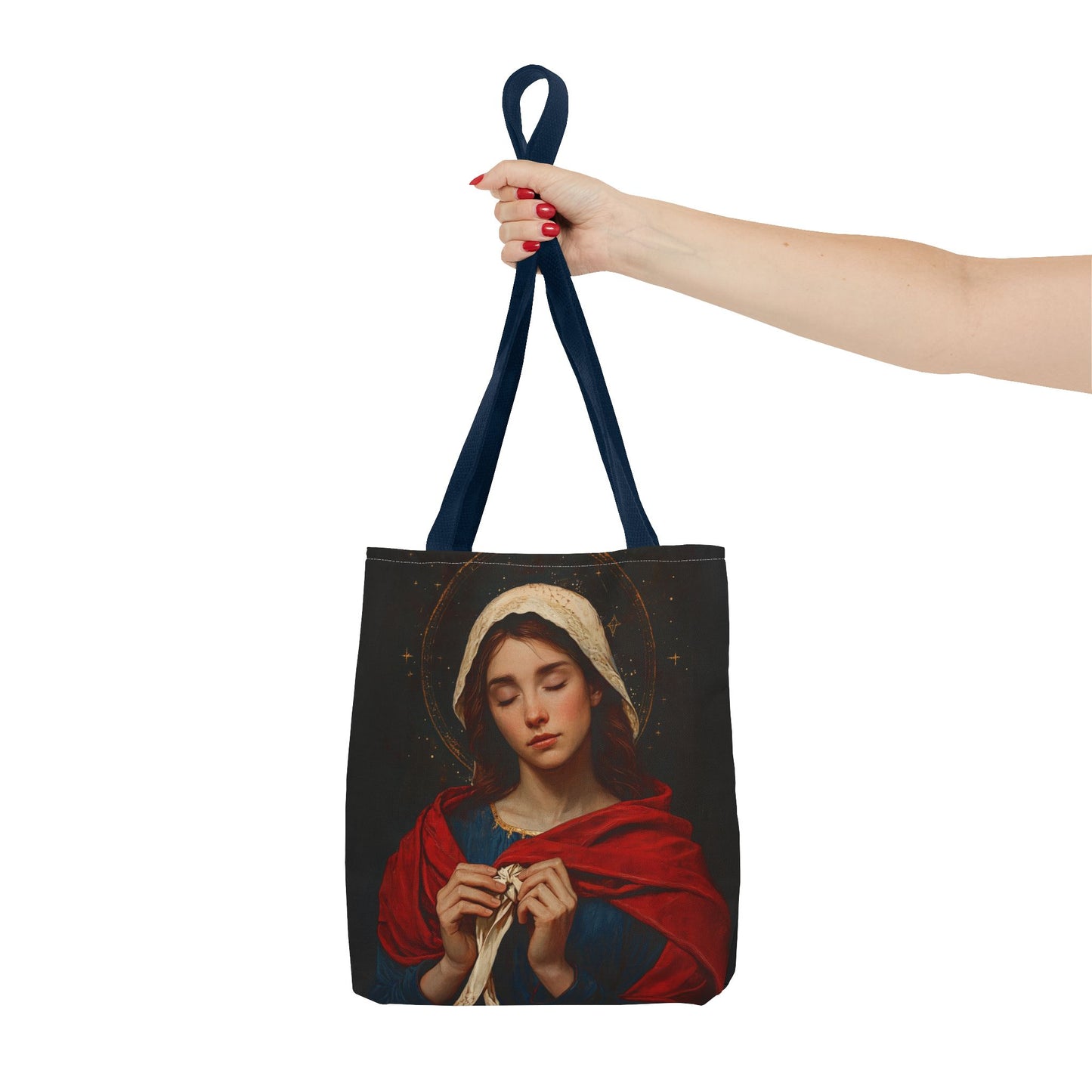 Mary Undoer of Knots - Mother Mary  - Untier of Knots - Marian Art - Tote Bag - Large Medium Small Faith Art Bag - Tote Purse