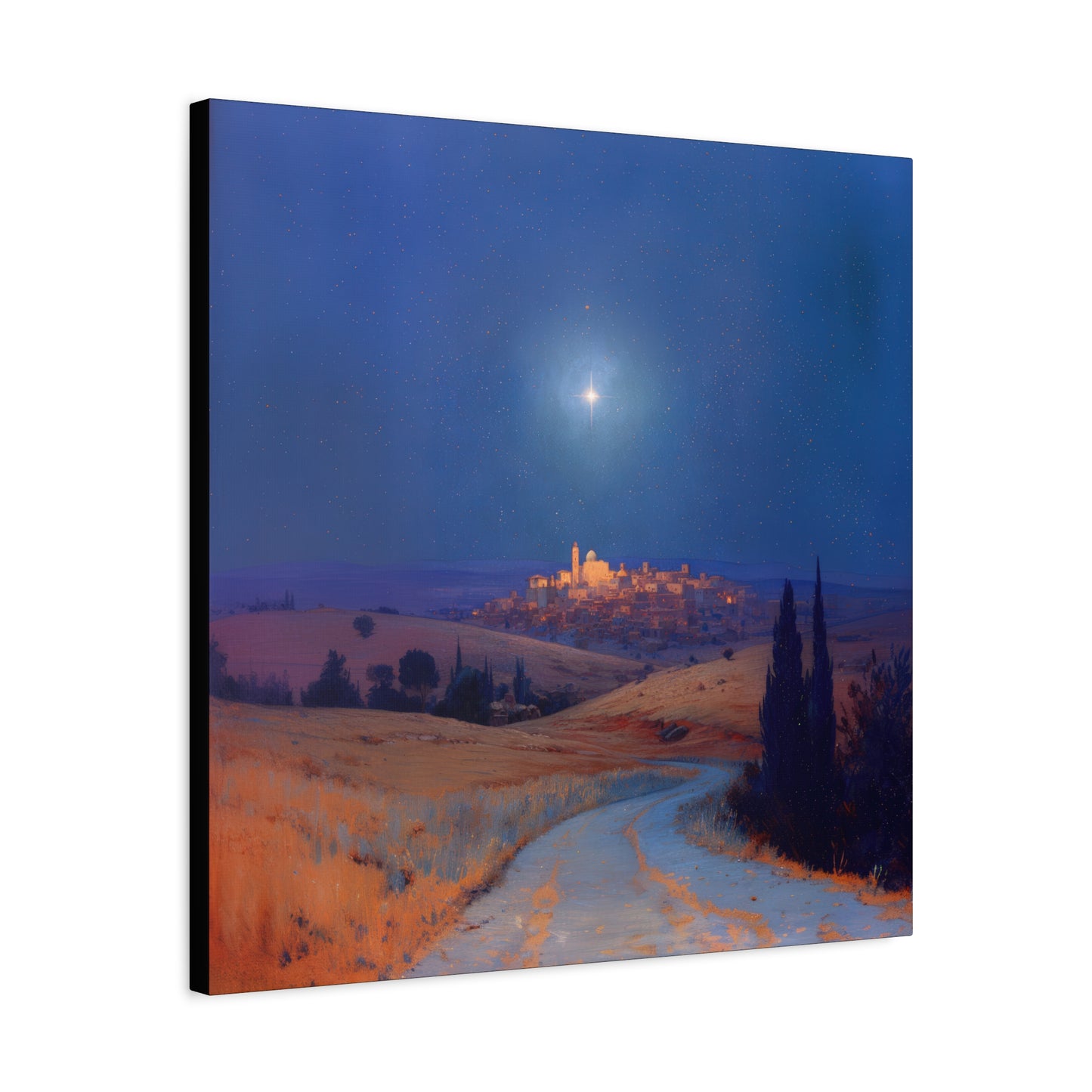Bethlehem Wrapped in the Light of His Coming - Gallery Wrapped Canvas - Print - Religious Art for your Home - Catholic