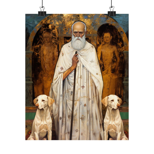 Saint Lazarus of Bethany - Sanctified Souls Print - Multiple Sizes - Premium Matte Vertical Posters