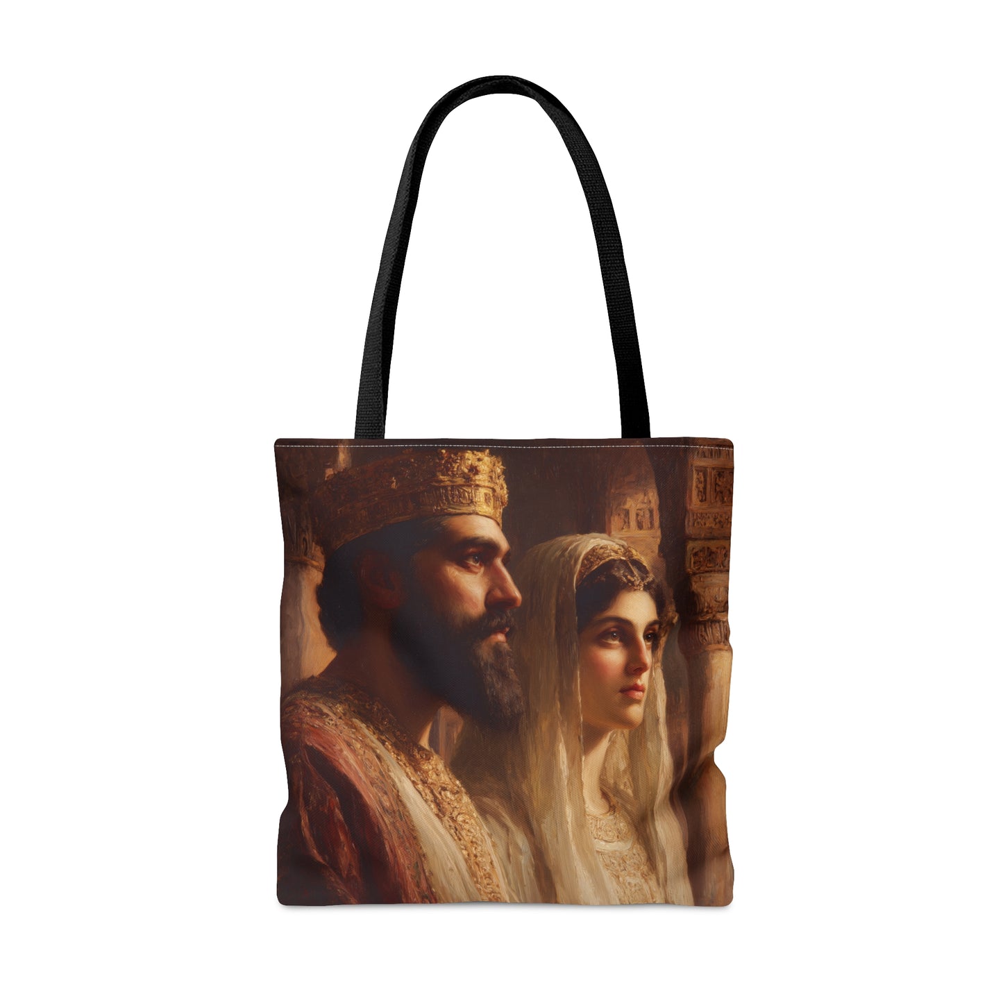 King Xerxes and Queen Esther - Tote Bag - Large Medium Small Faith Art Bag - Catholic Faith Purse