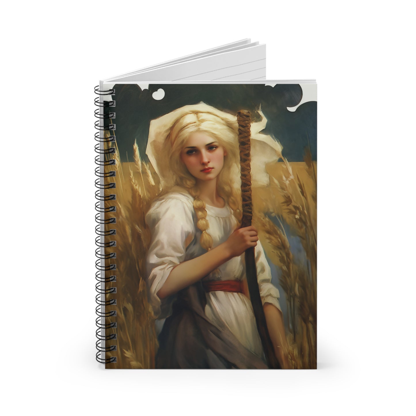 Saint Notburga Journal - Sanctified Souls Art - Religious Based Notebook - Spiral Notebook - Ruled Line