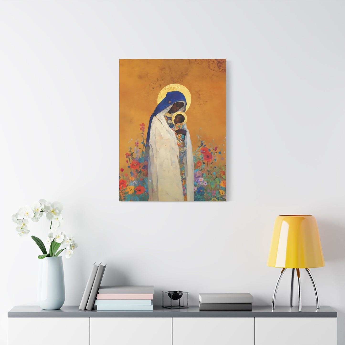 The Divine Embrace- Our Lady of Kibeho's Love - Museum Wrapped Canvas - Print - Religious Art for your Home - Christian print - Religious
