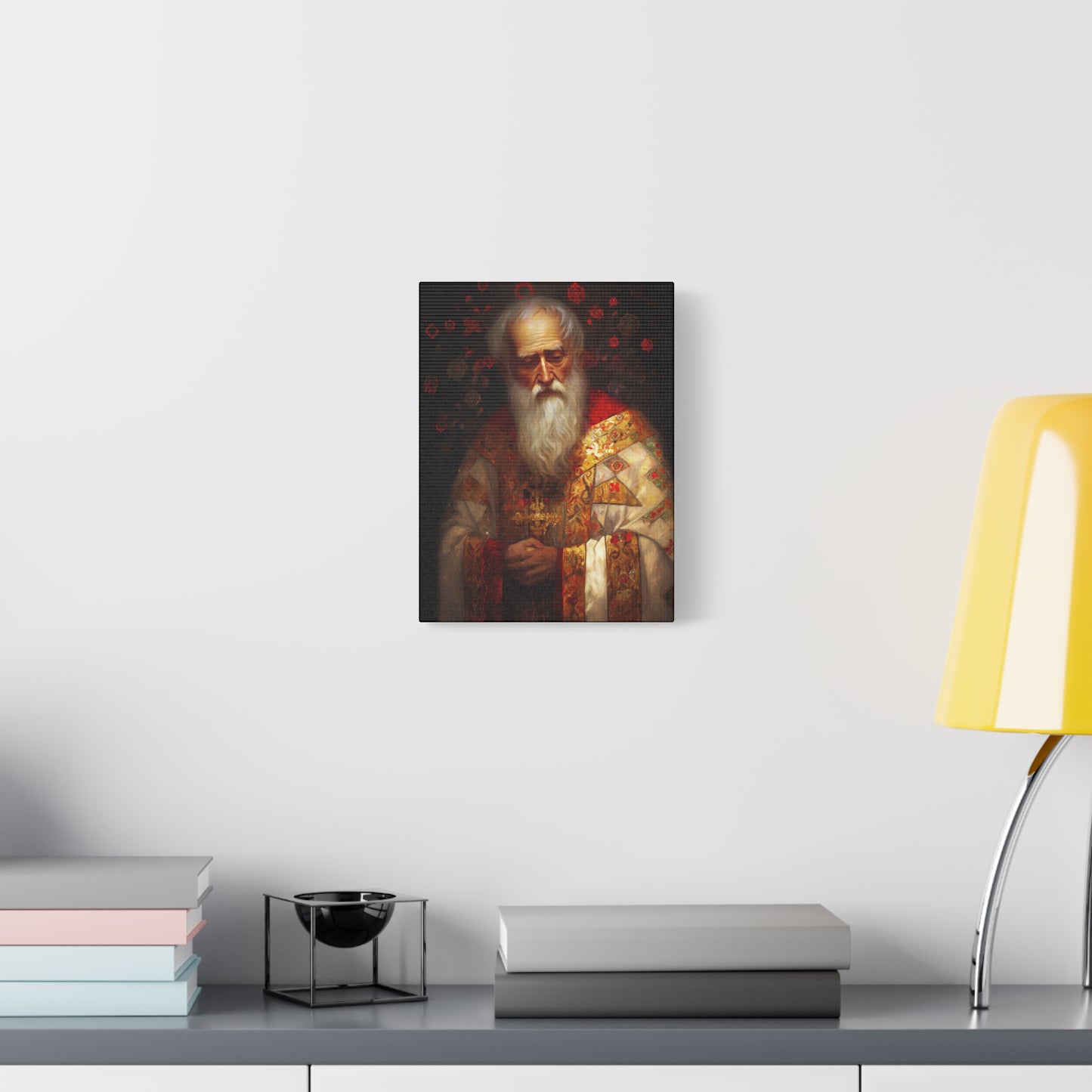 Saint Nicholas - Museum Wrapped Canvas - Sanctified Souls Print - Religious Art for your Home - Father Christmas - Catholic Christmas