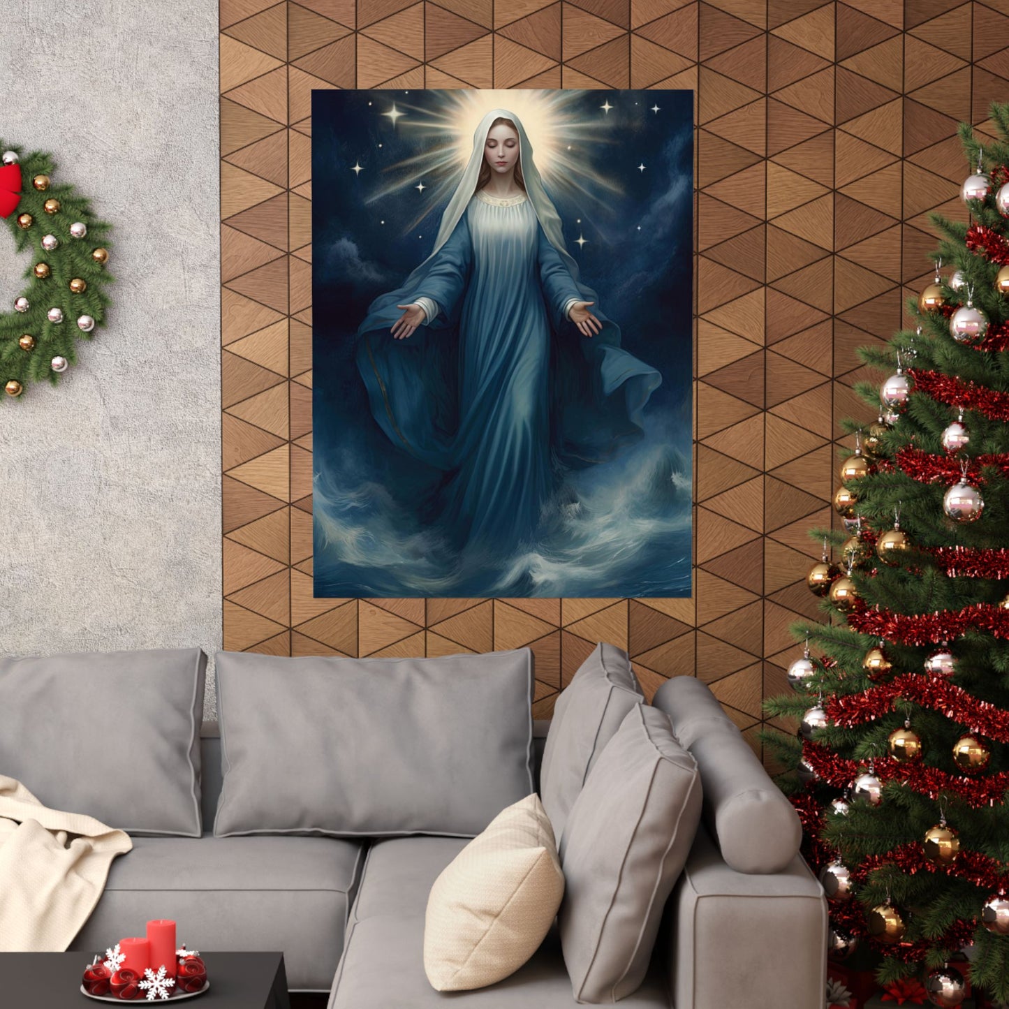 Our Lady, Star of the Sea - Sanctified Souls Print - Multiple Sizes - Premium Matte Vertical Posters - Stella Maris Print