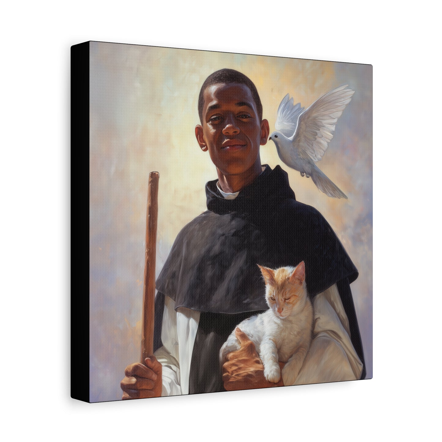 Saint Martin de Porres - Gallery Wrapped Canvas - Print - Religious Art for your Home - Catholic Art