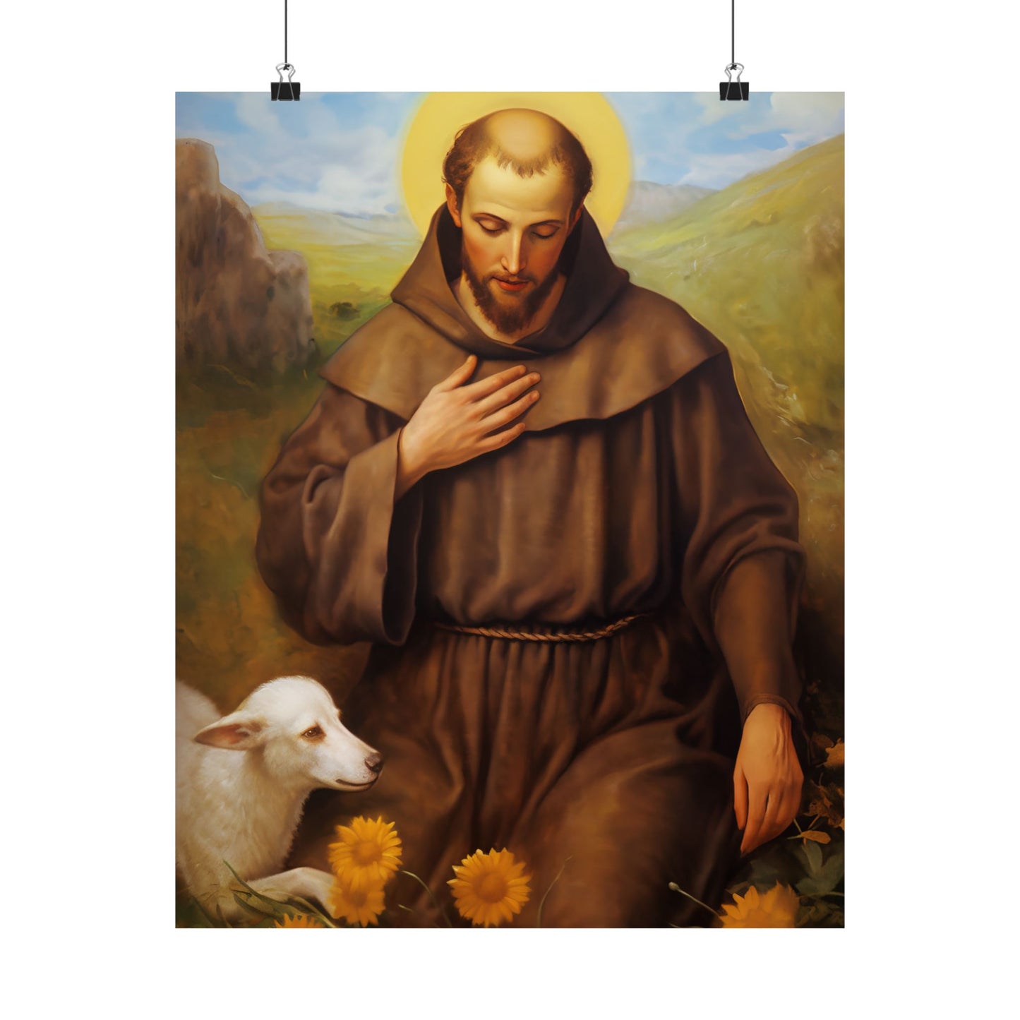 Saint Francis of Assisi - Sanctified Souls Print - Multiple Sizes - Premium Matte Vertical Posters
