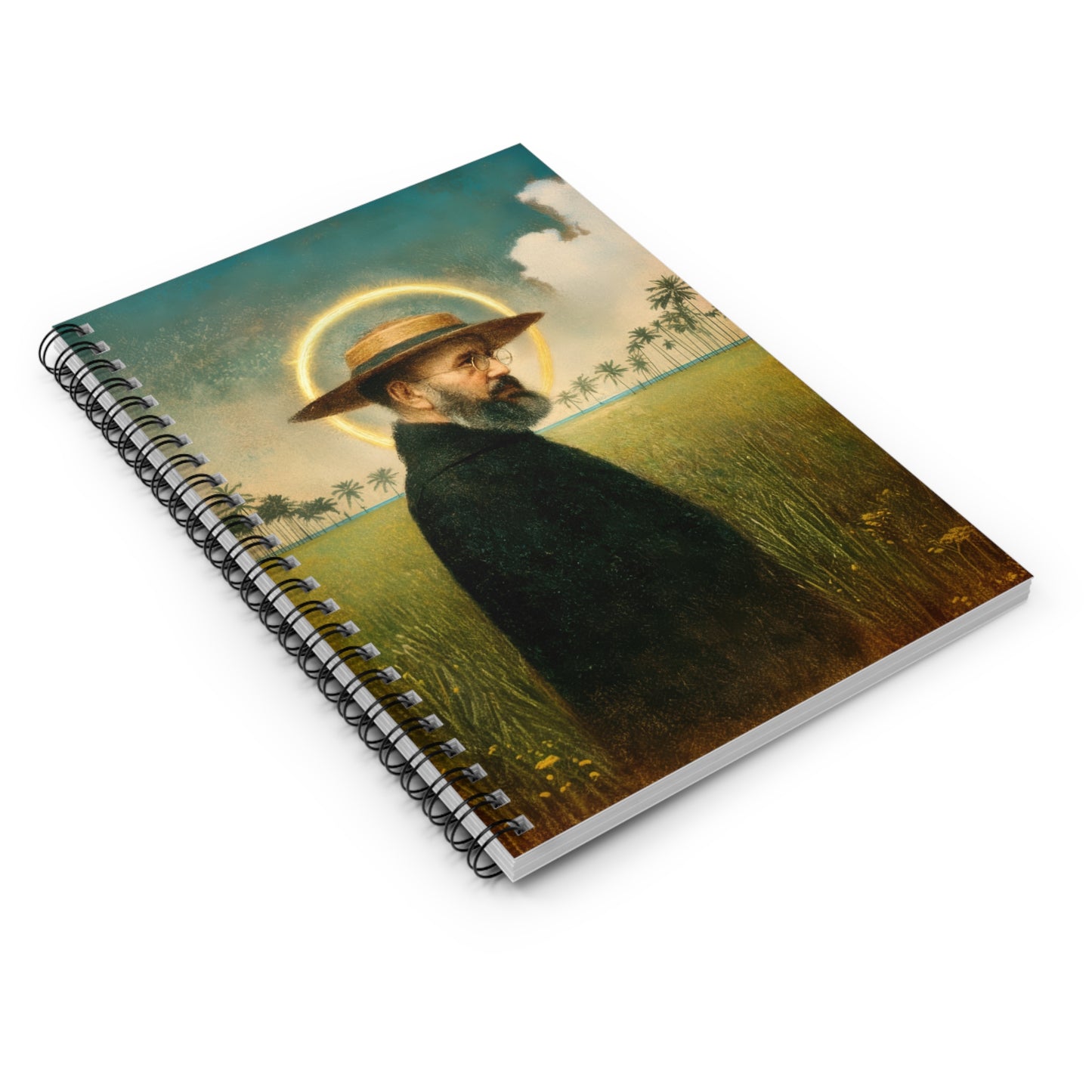 Saint Damien of Molokai - Sanctified Souls Art - Religious Based Notebook - Spiral Notebook - Ruled Line