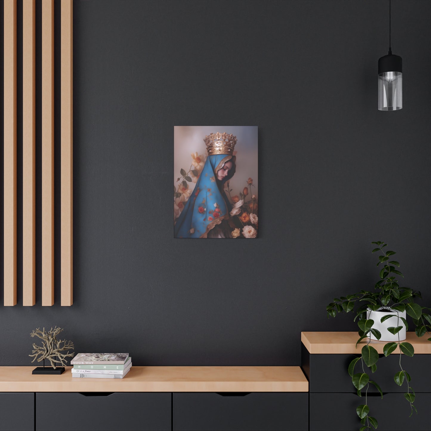 Our Lady of the Roses - Gallery Wrapped Canvas - Print - Religious Art for your Home - Catholic Art