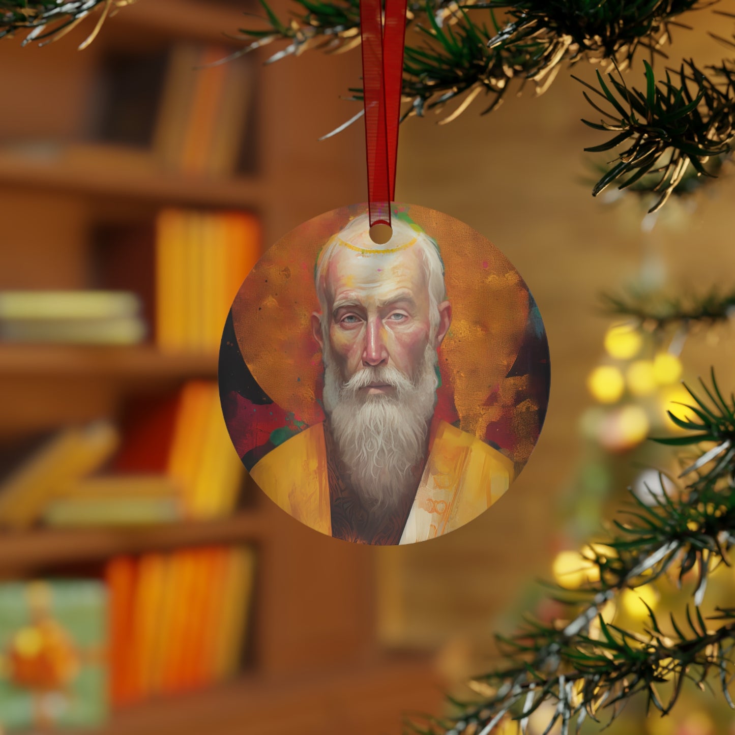 Saint Simon the Apostle - Religious Holiday Christmas Ornament and Keepsake - Double sided Keepsake Religious Ornament