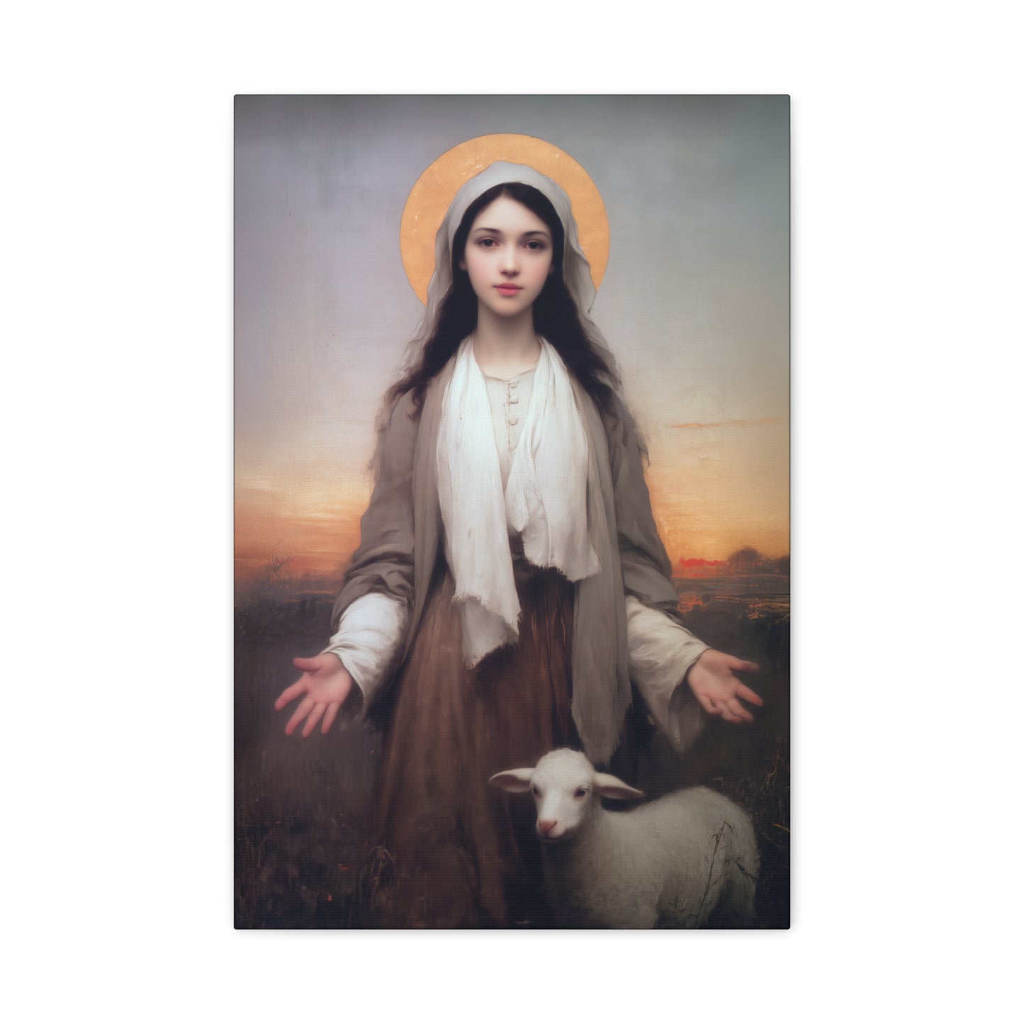 Saint Germaine Cousin - Gallery Wrapped Canvas - Print - Religious Art for your Home - Catholic Art