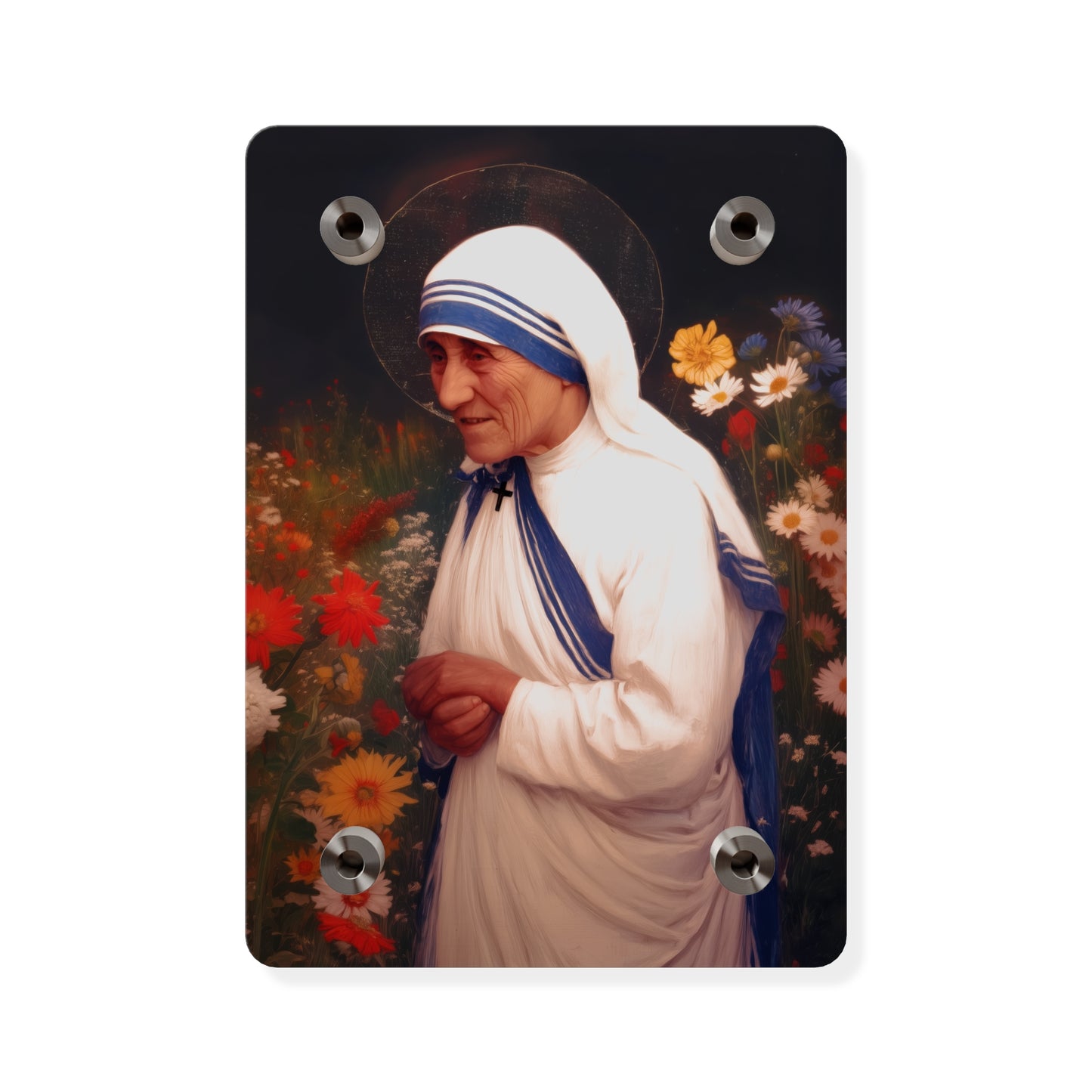 Saint Teresa of Calcutta Wall Art Panel - Ready to Hang Acrylic Print - Catholic Saint Art - Patron Saint Print - No Frame needed