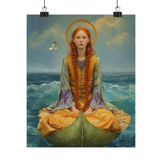 Saint Ia of Cornwall - Sanctified Souls Print - Multiple Sizes - Premium Matte Vertical Posters