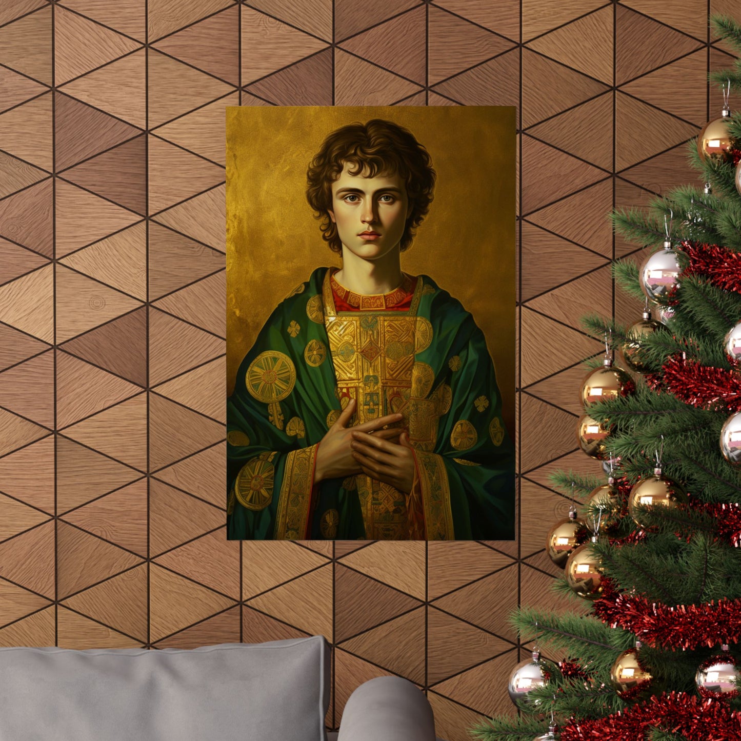 Saint Pantaleon - Sanctified Souls Print - Multiple Sizes - Premium Matte Vertical Posters - Religious Art for the home