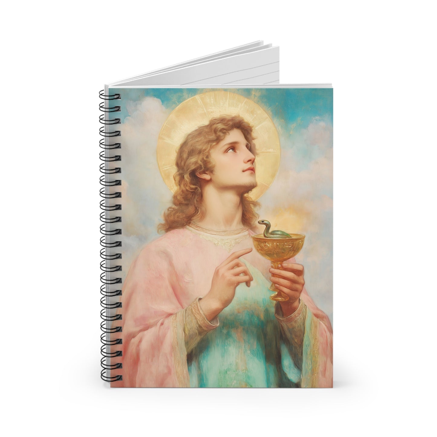 Saint John the Apostle Journal - Sanctified Souls Art - Religious Based Notebook - Spiral Notebook - Ruled Line