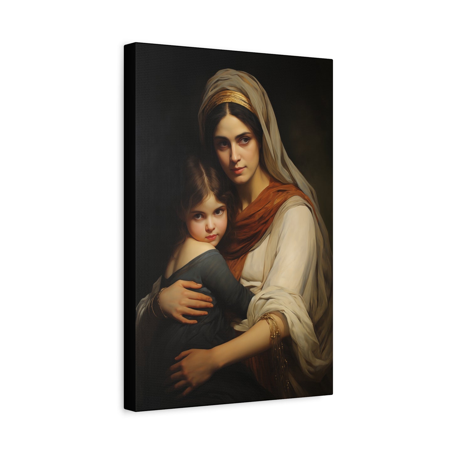 Saint Anne mother of Mary the Blessed Virgin - Museum Wrapped Canvas - Sanctified Souls Print - Religious Art for your Home