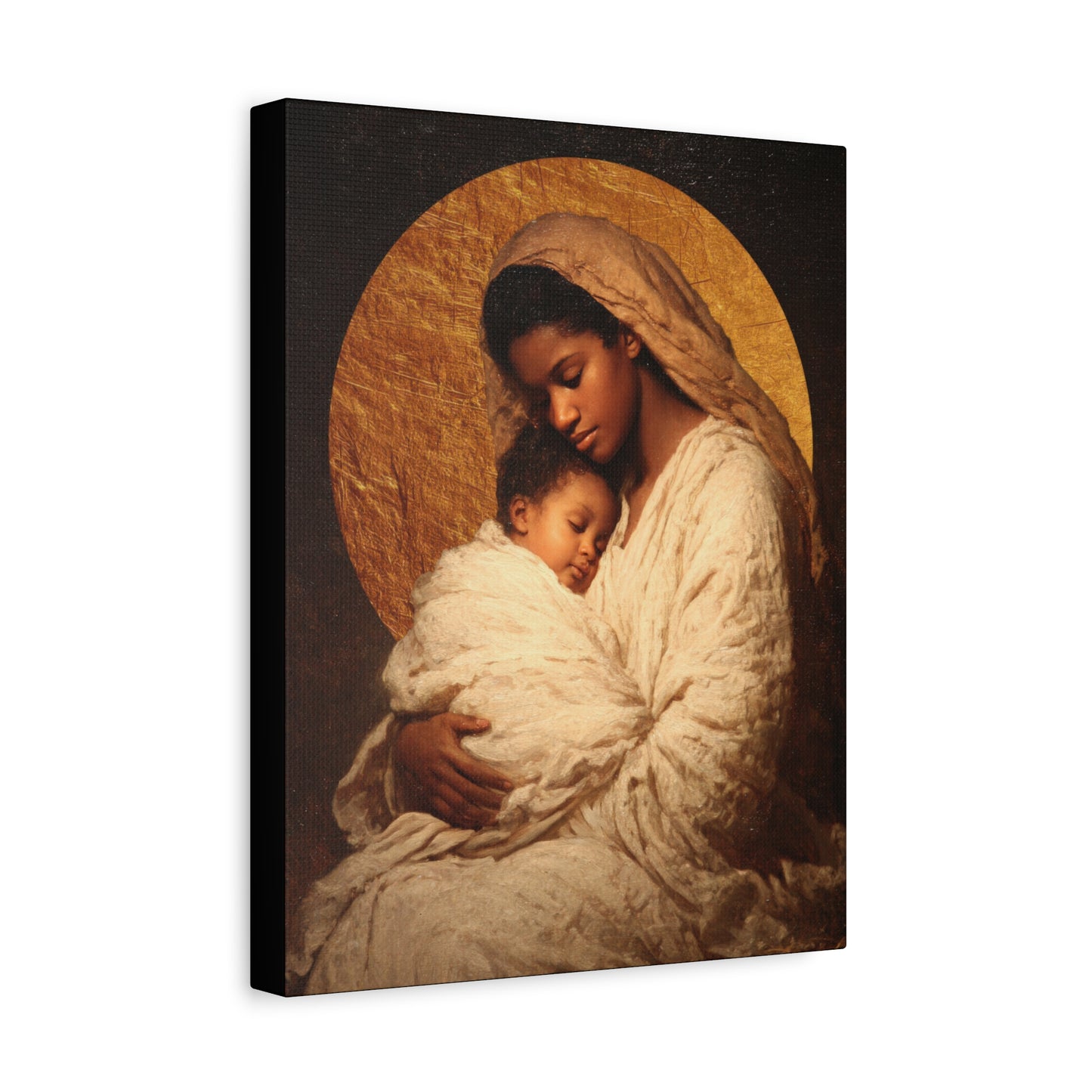 Our Lady of the Manger - Mother Mary and the Christ Child - Gallery Wrapped Canvas - Print - Religious Art for your Home - Catholic