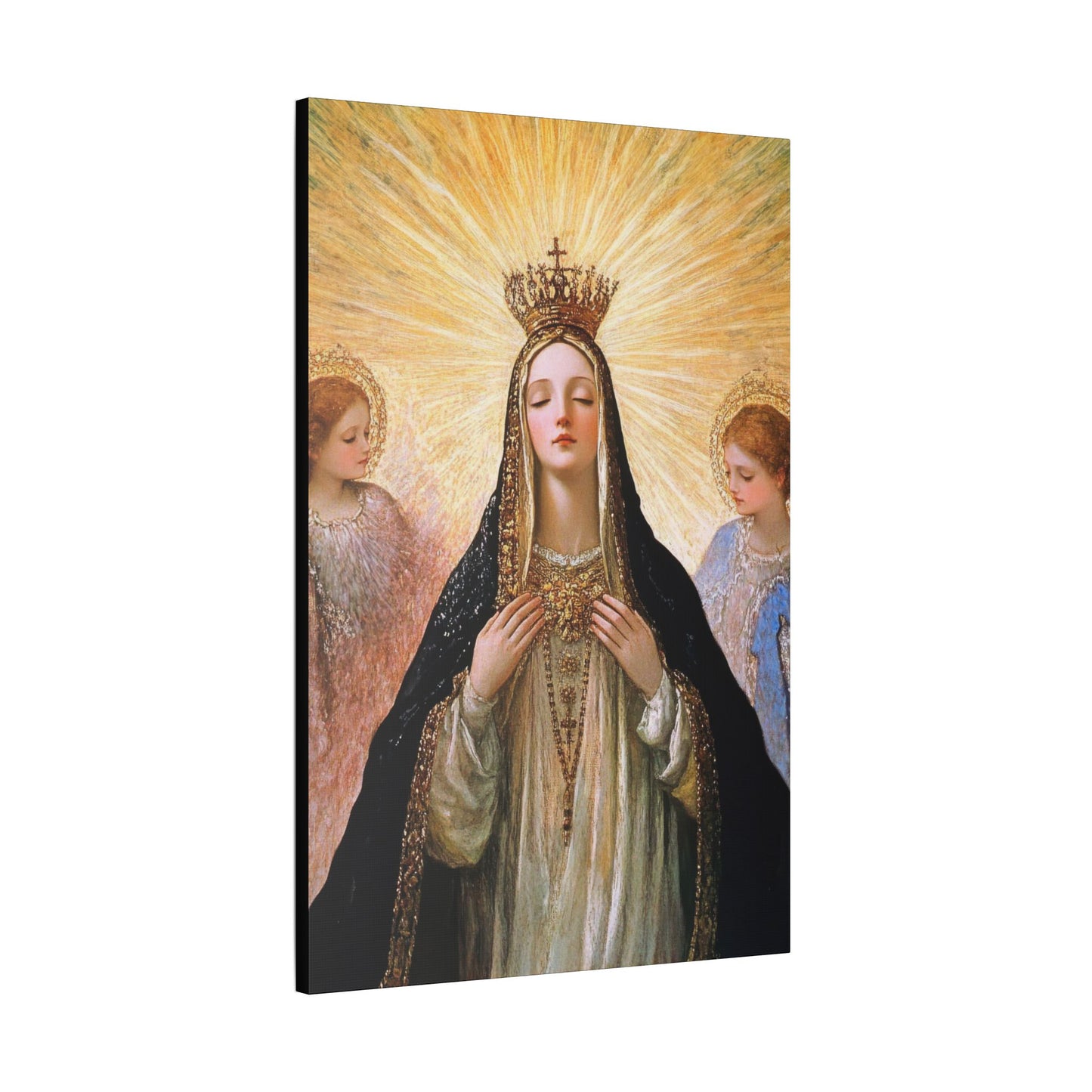 Divine Majesty: The Crowning of the Queen of Heaven - Gallery Wrapped Canvas - Print - Religious Art for your Home - Christian print