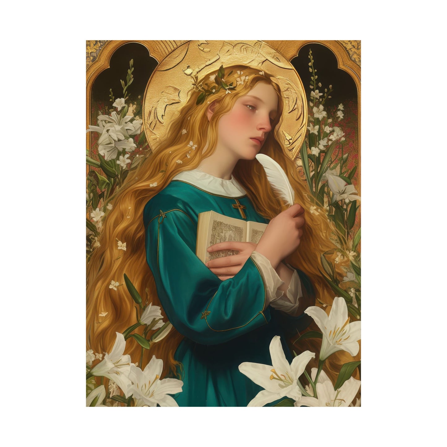 Saint Petronilla Poster Print - Sanctified Souls Print - Multiple Sizes - Premium Posters - Catholic Art for your home
