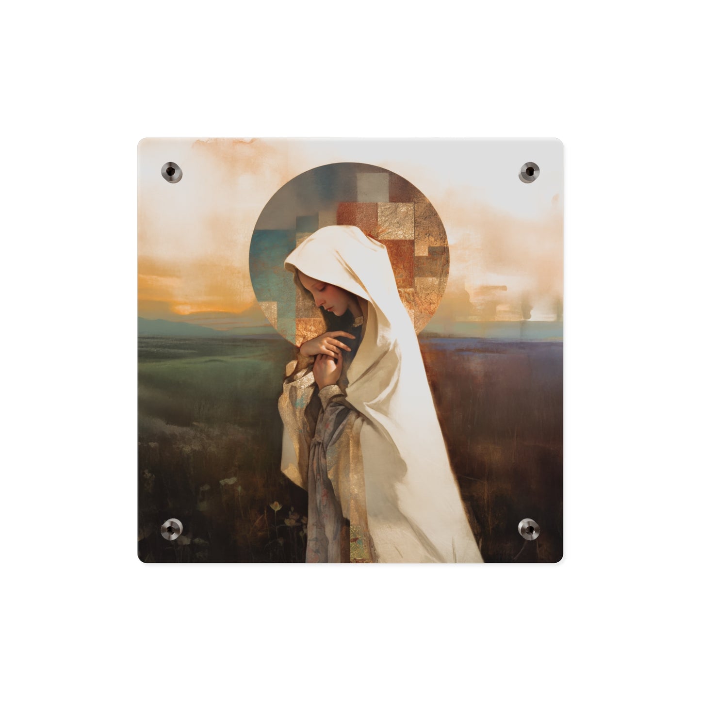 Our Lady of the Prairie Wall Art Panel - Ready to Hang Acrylic Print - Catholic Saint Art - Patron Saint Print