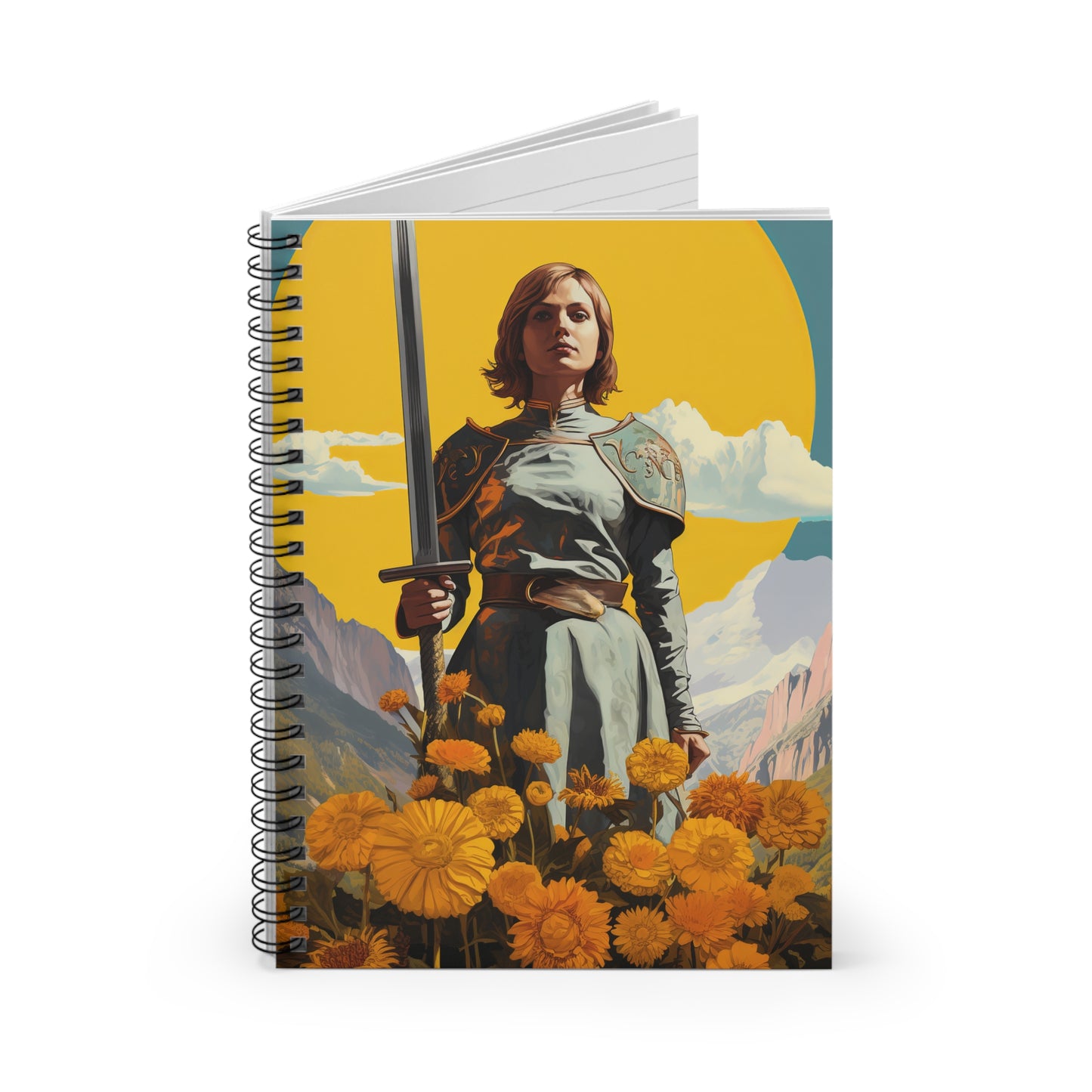 Saint Joan of Arc Journal - Sanctified Souls Art - Religious Based Notebook - Spiral Notebook - Ruled Line