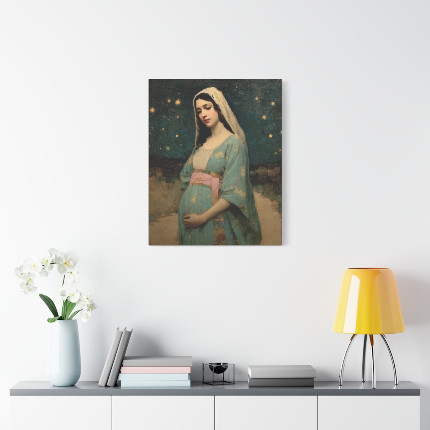 Our Lady of 'O' - Our Lady of Expectation - Mother Mary - Marian Art - Gallery Wrapped Canvas - Print - Catholic Art Print