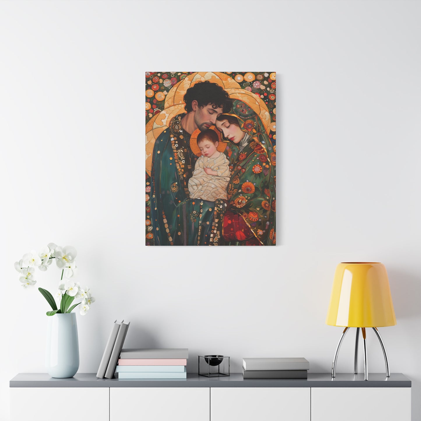 Guiding Light - The Holy Family - Museum Wrapped Canvas - Sanctified Souls Print - Religious Art - Jesus, Mary and Joseph Art