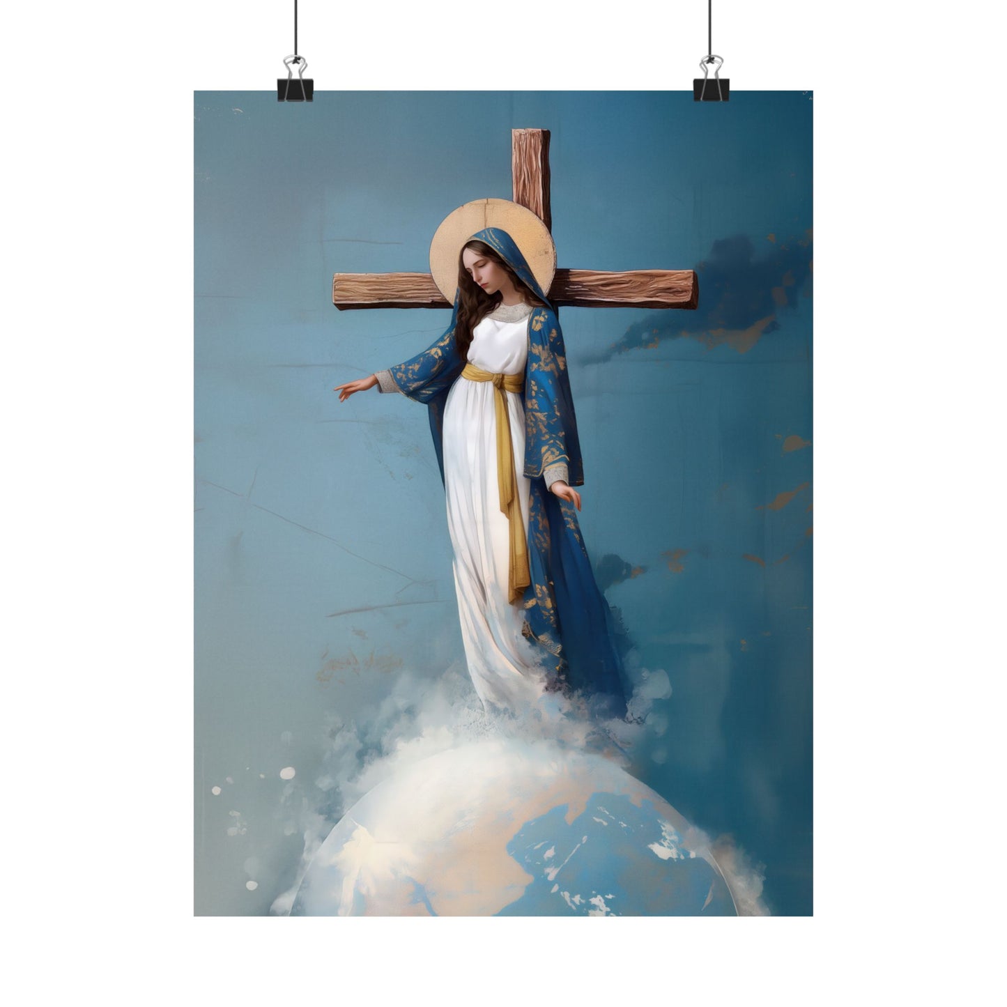 The Lady Of All Nations - Marian Devotion - Mother Mary - Sanctified Souls Print - Multiple Sizes - Premium Matte Vertical Posters