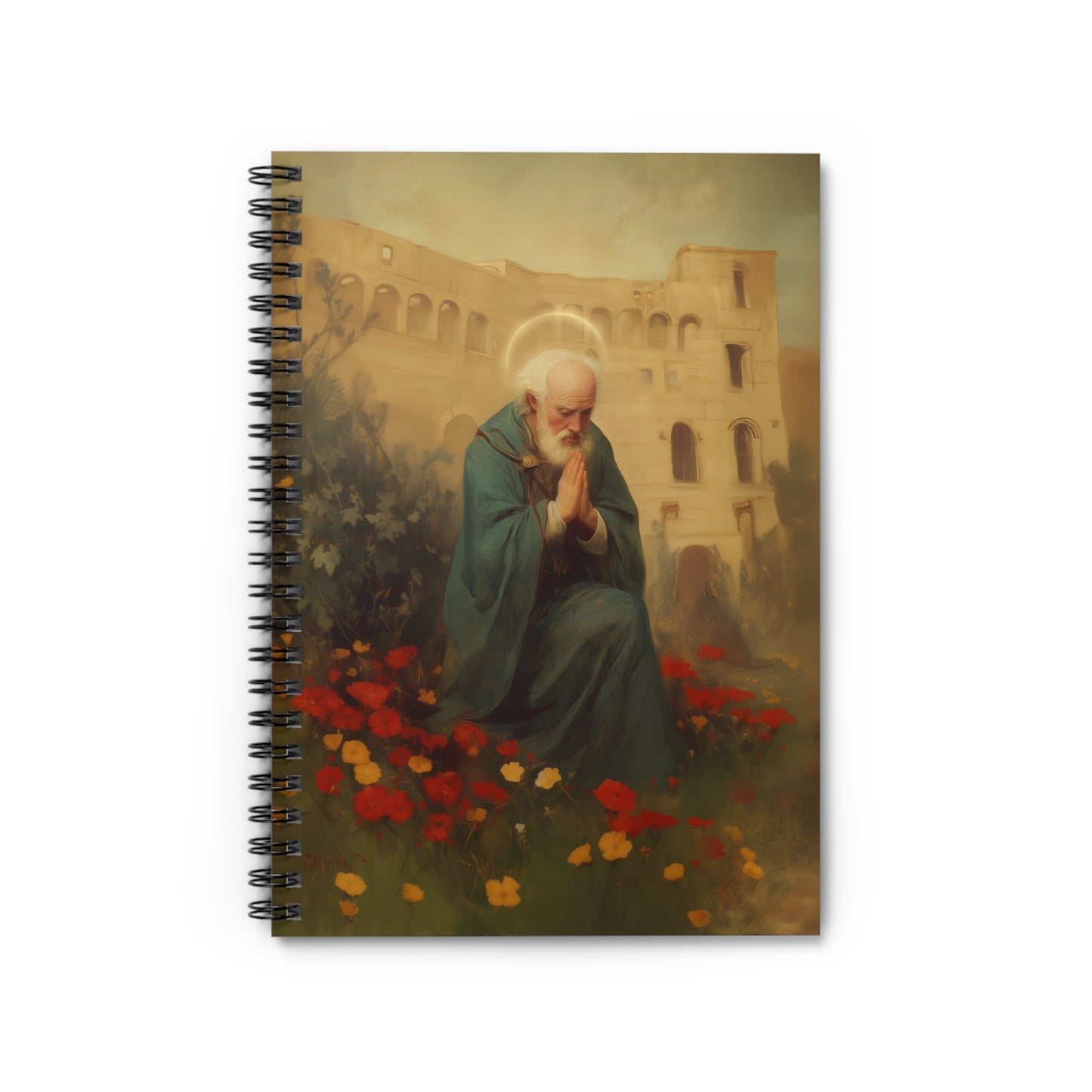 Saint Cyprian - Sanctified Souls Art - Religious Based Notebook - Spiral Notebook - Prayer journal - Martyr Art