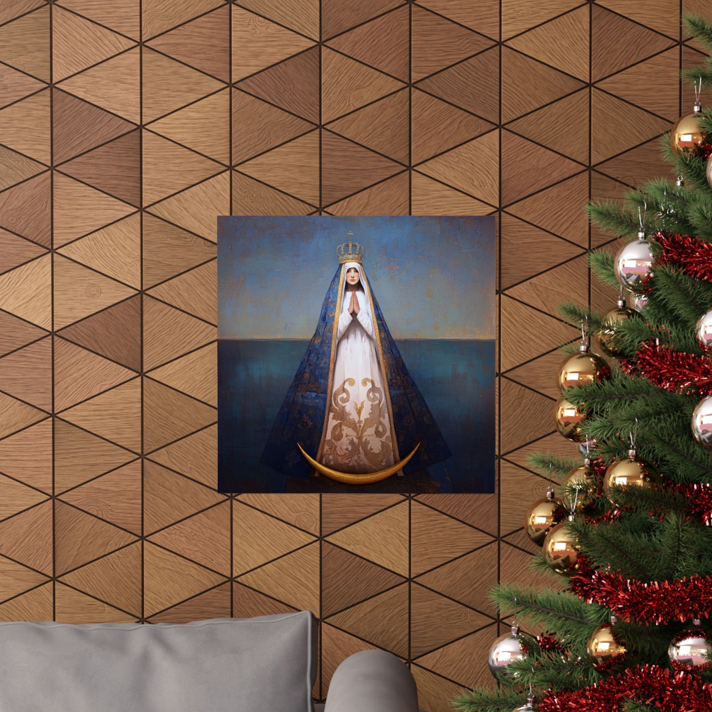 Virgen del Valle - Mother Mary  - Virgin of the Valley - Marian Art - Sanctified Souls Print - Multiple Sizes - Premium Vertical Posters