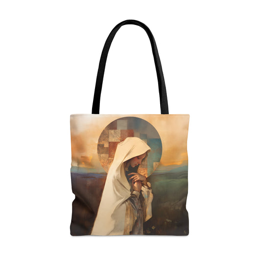 Our Lady of the Prairie - Tote Bag - Large Medium Small Faith Art Bag - Bible Study Faith Purse - Double Sided