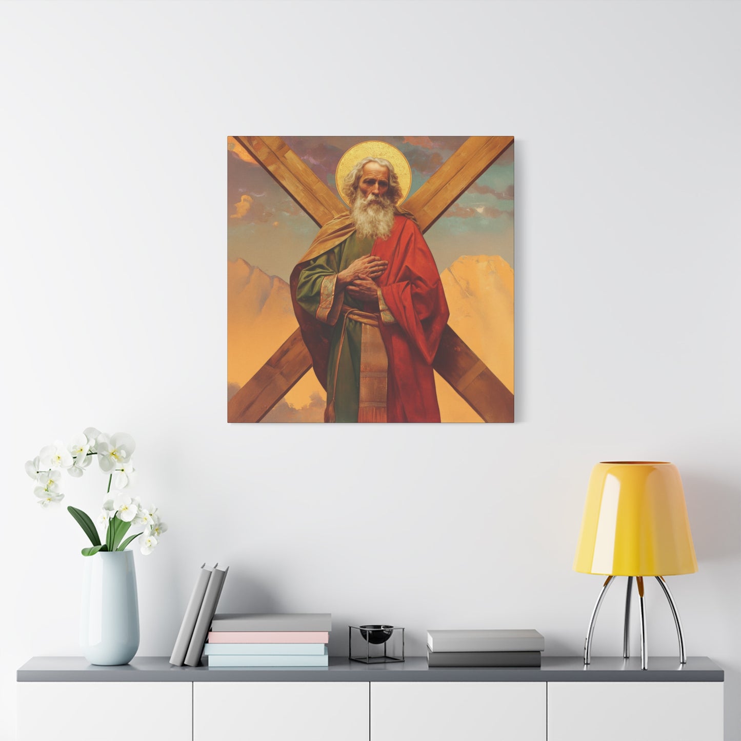 Saint Andrew the Apostle - Gallery Wrapped Canvas - Print - Religious Art for your Home - Catholic