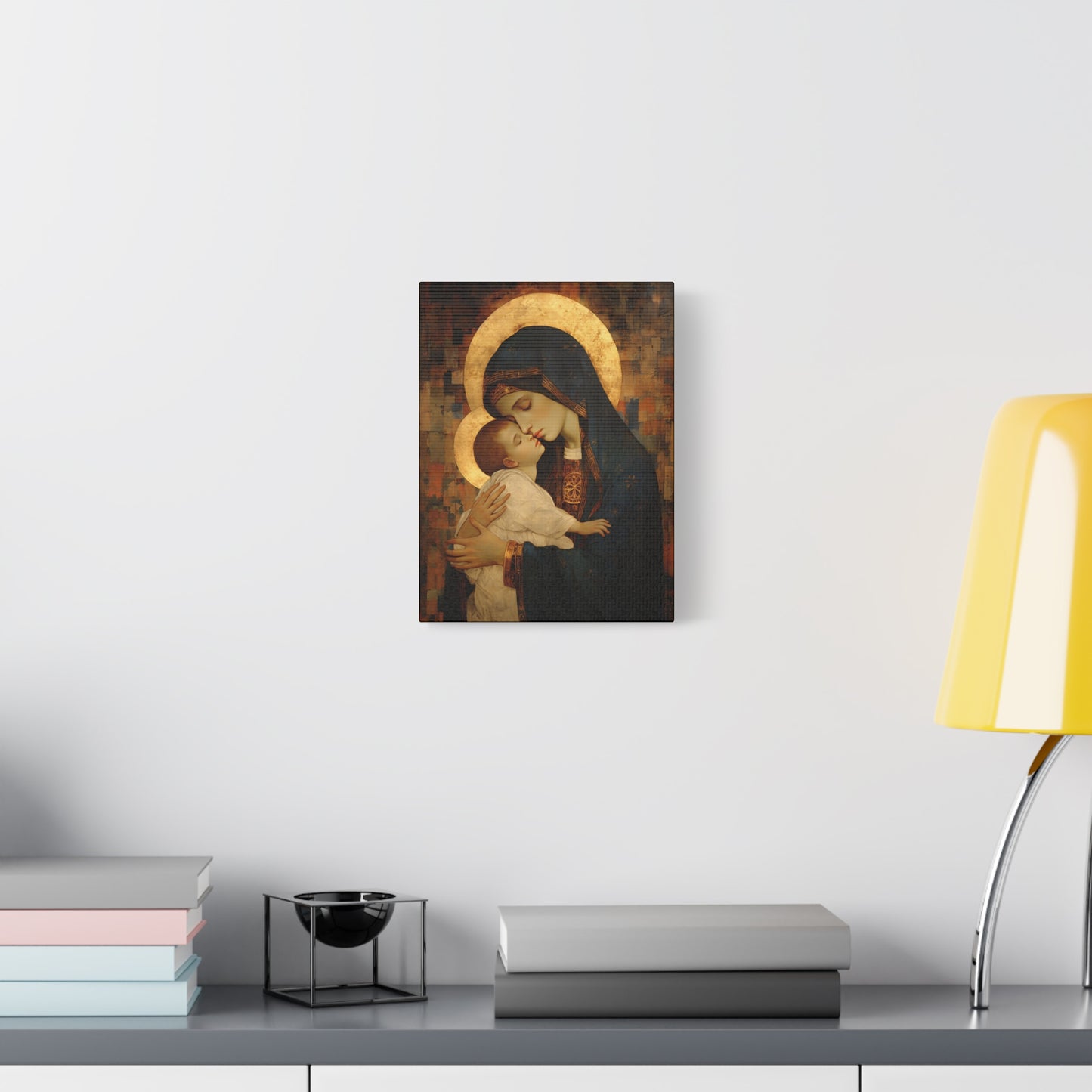 Mother of Mercy - Museum Wrapped Canvas - Sanctified Souls Print - Religious Art for your Home - The Virgin Mary and The Christ Child