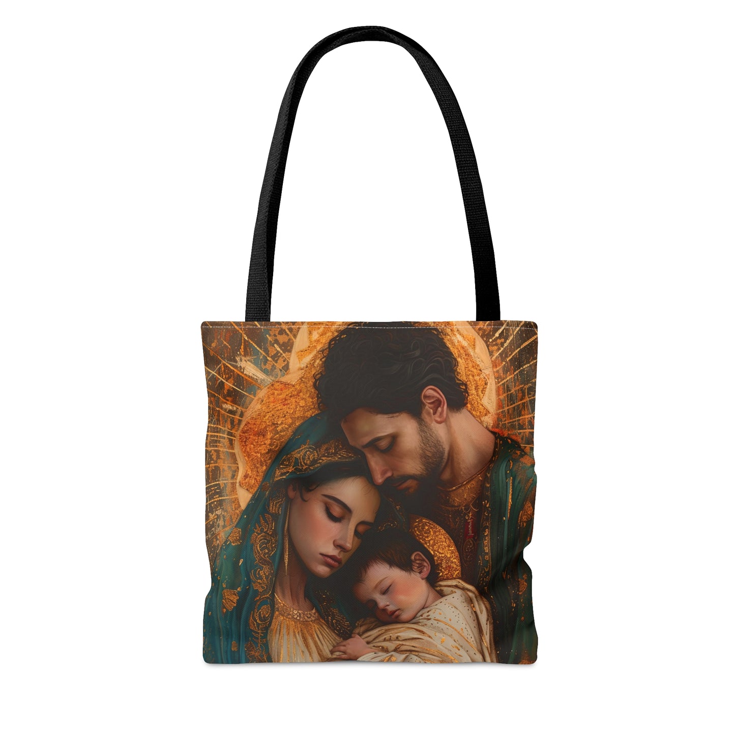 Divine Harmony - The Holy Family Tote Bag - Purse - Three sizes - Large Medium Small Art Bag - Catholic faith carry-all purse - Double Sided