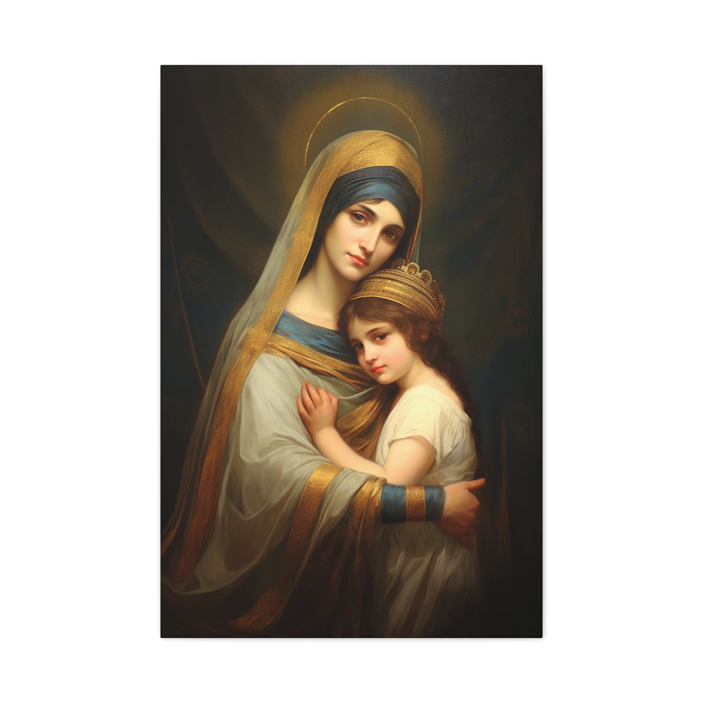 Saint Anne mother of Mary the Blessed Virgin - Museum Wrapped Canvas - Sanctified Souls Print - Religious Art for your Home