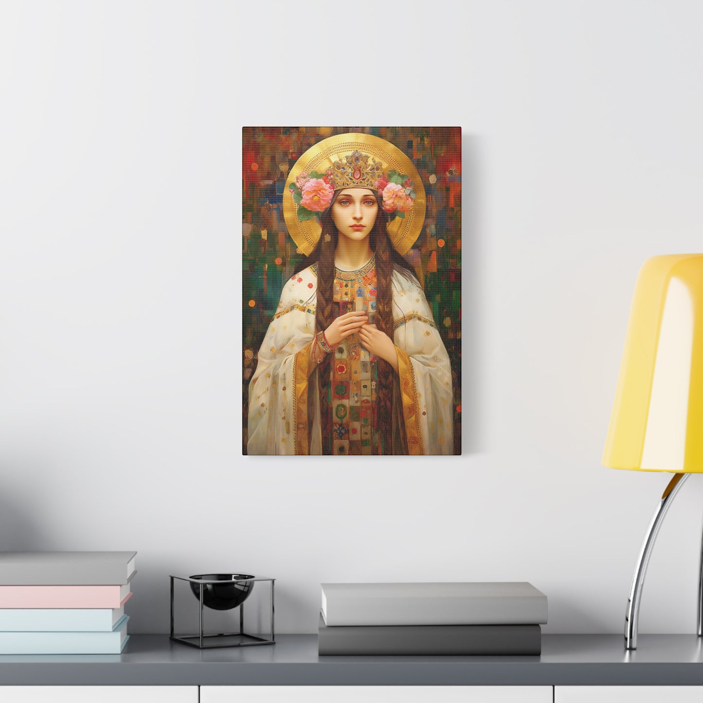 Saint Elizabeth of Hungary  - Museum Wrapped Canvas - Sanctified Souls Print - Religious Art for your Home