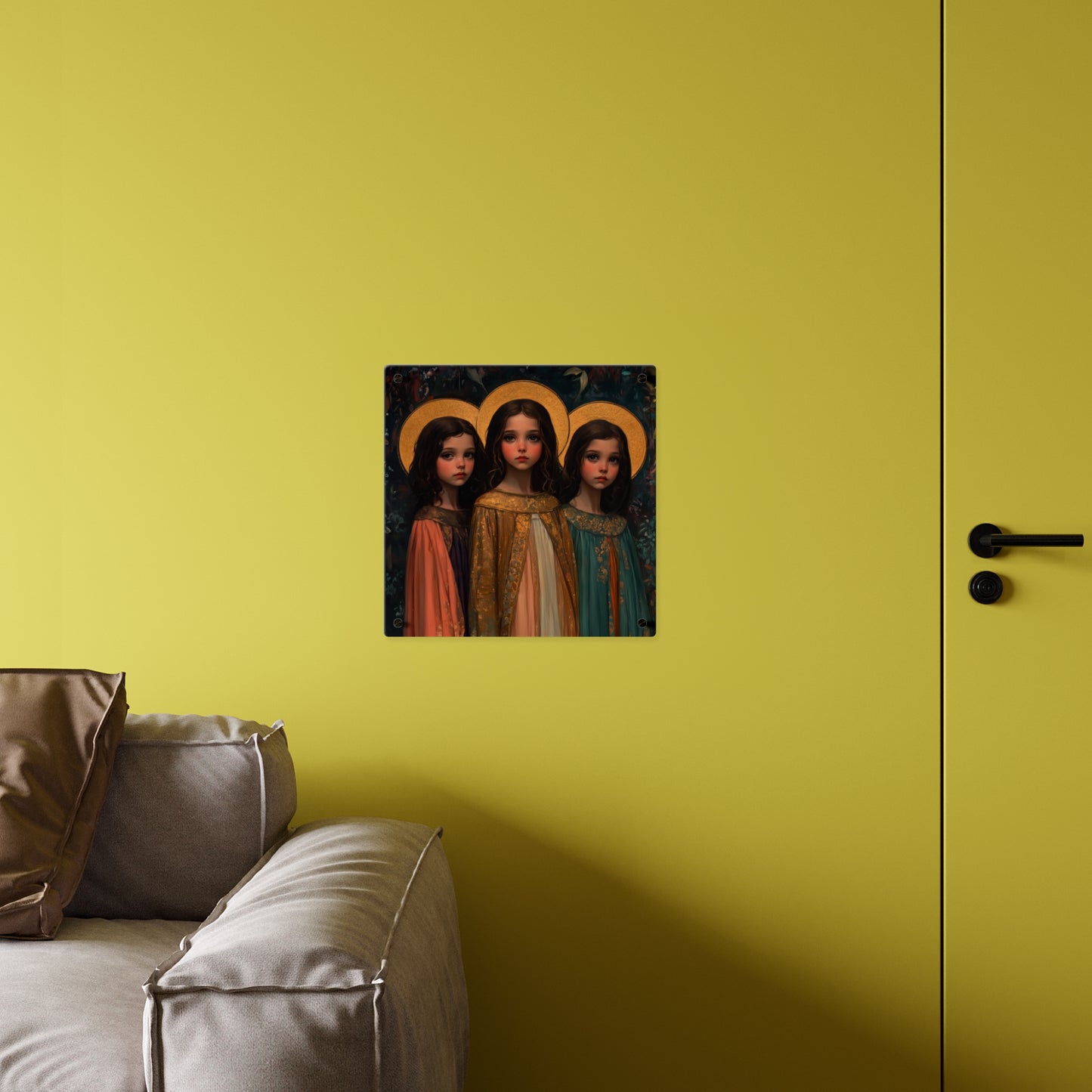 Saints Faith, Hope and Charity Acrylic Wall Art Panel - Ready to Hang Acrylic Print - Catholic Saint Art Print - Sister Art