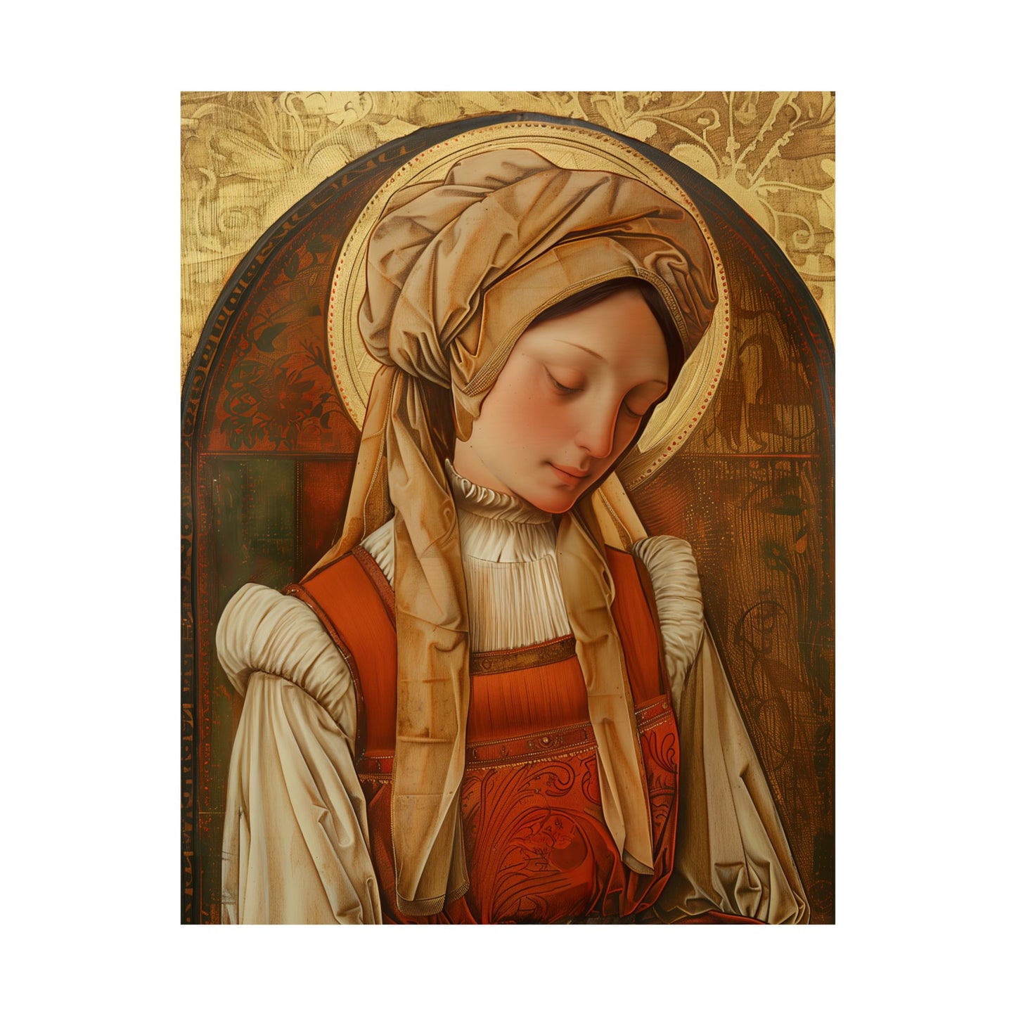Saint Anne Line - Sanctified Souls Print - Multiple Sizes - Premium Matte Vertical Posters - Anna Line - Catholic Saint Art - Home Decor