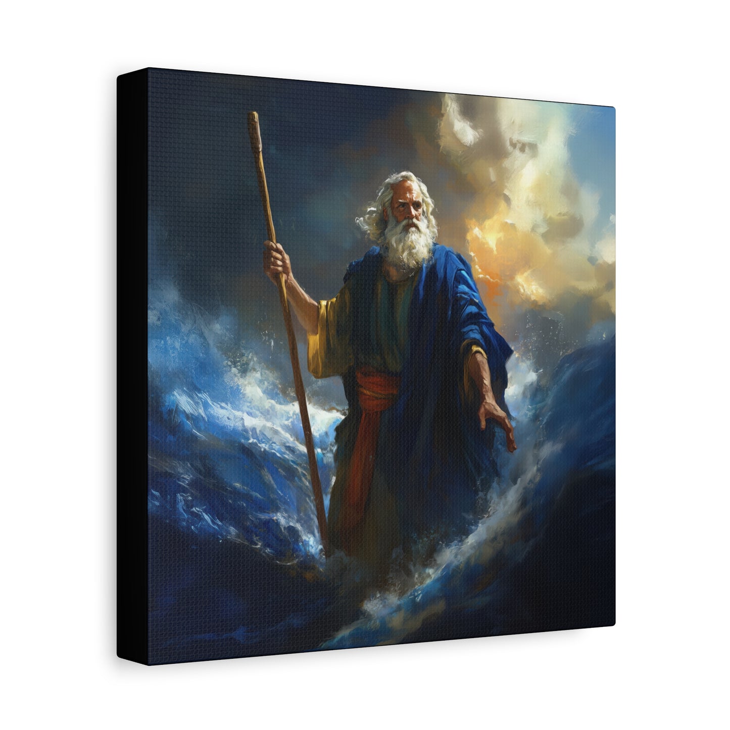 Moses Before the Trembling Sea - Gallery Wrapped Canvas - Print - Religious Art for your Home - Catholic Art
