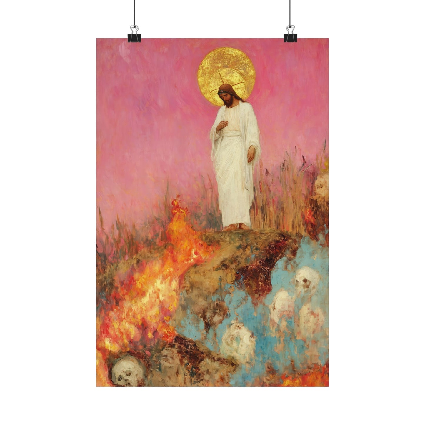 The Stone Cracked Beneath His Feet - Sanctified Souls Print - Multiple Sizes - Premium Matte Vertical Posters - Catholic