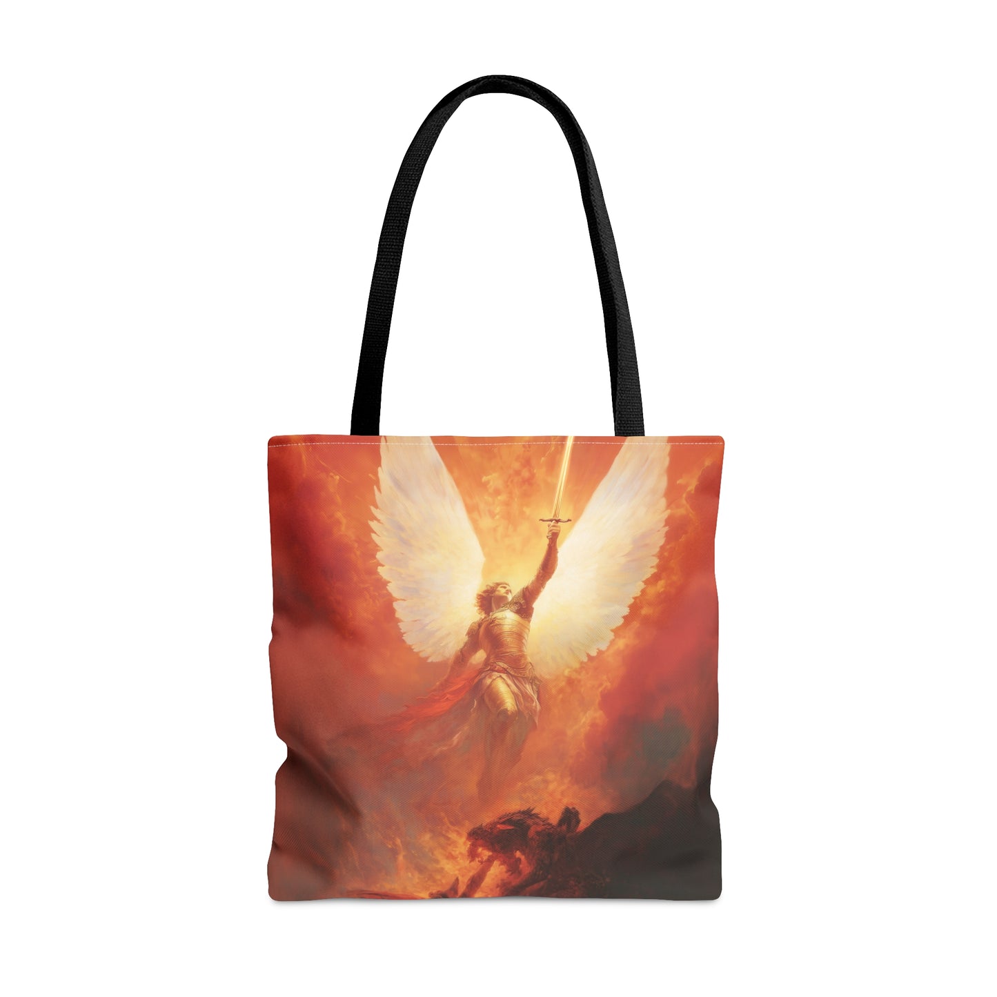 Saint Michael the Archangel - Tote Bag - Large Medium Small Faith Art Bag - Bible Study Faith Purse - Double Sided