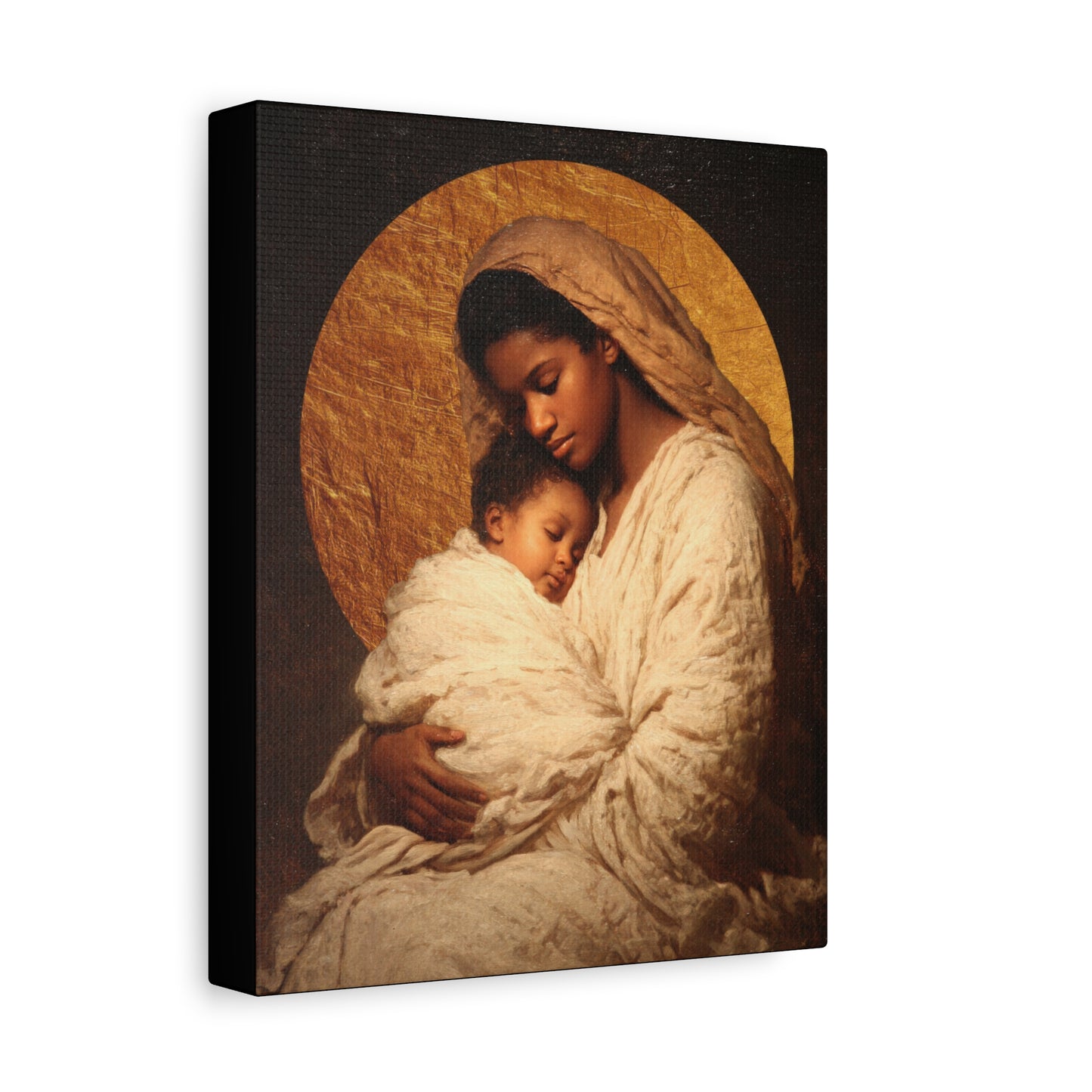 Our Lady of the Manger - Mother Mary and the Christ Child - Gallery Wrapped Canvas - Print - Religious Art for your Home - Catholic
