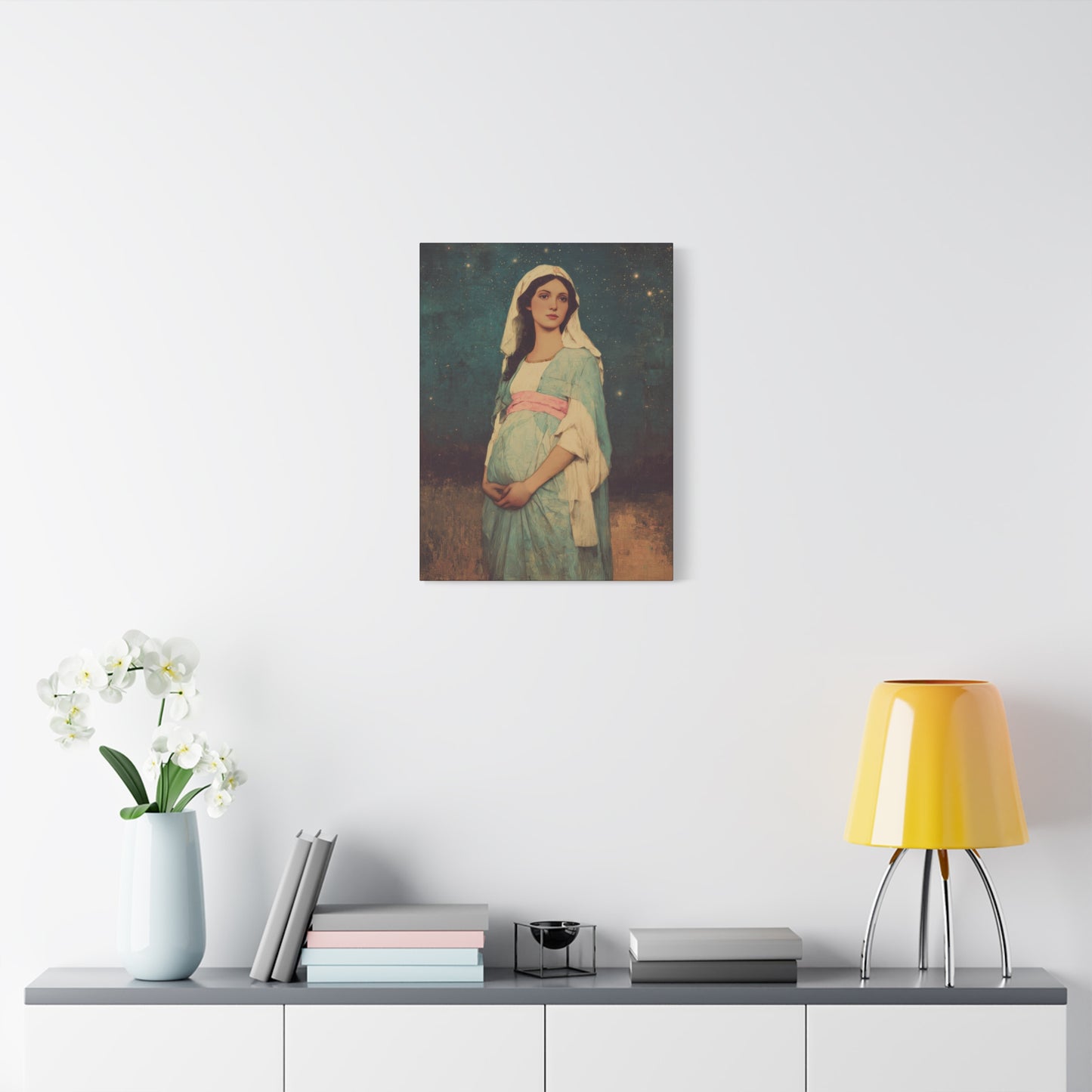Our Lady of 'O' - Our Lady of Expectation - Mother Mary - Marian Art - Gallery Wrapped Canvas - Print - Catholic Art Print