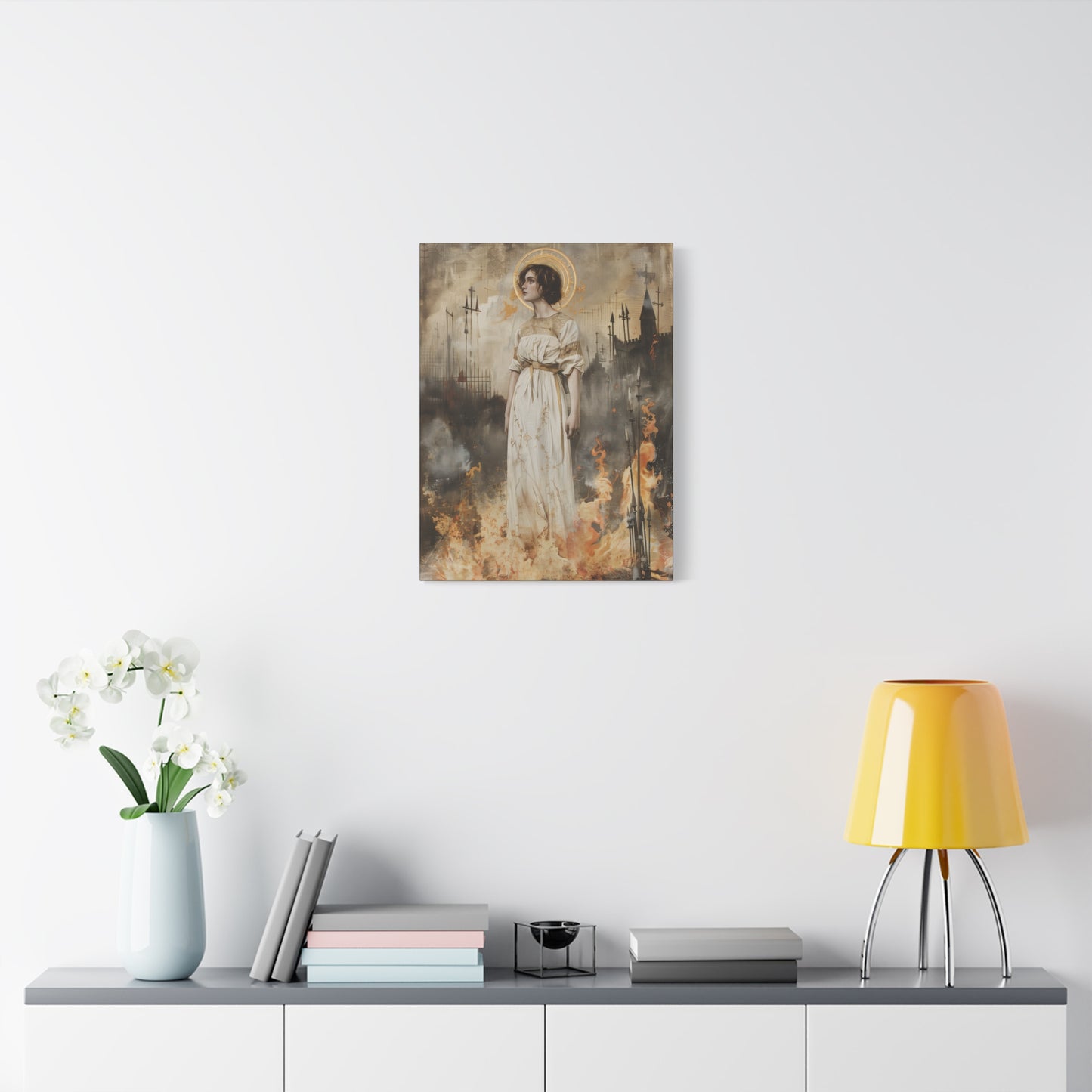 Saint Joan of Arc - Museum Wrapped Canvas - Sanctified Souls Print - Religious Art for your Home
