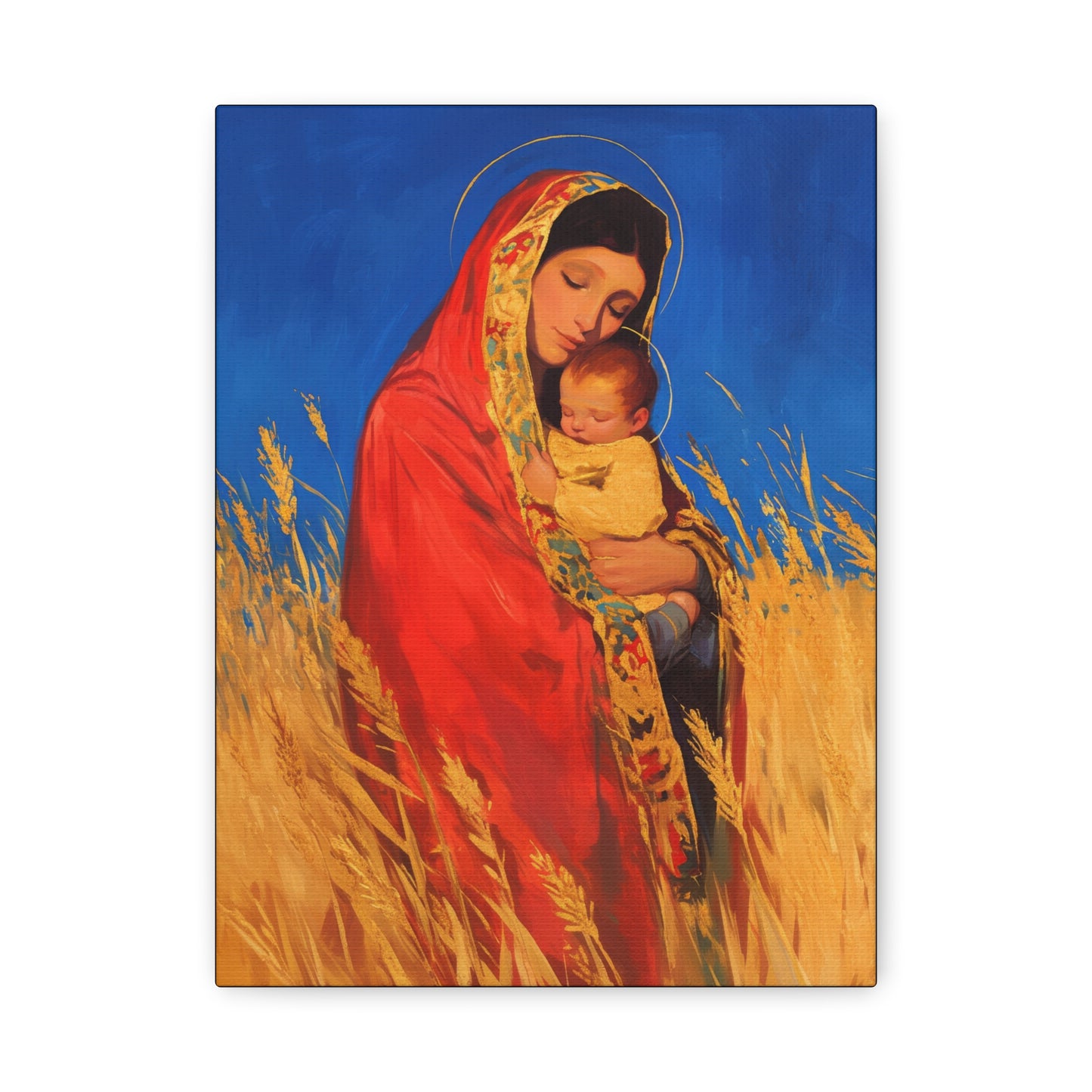 Our Lady of the Harvest  - Multiple Sizes - Catholic Home art - Museum Wrapped Canvas - Sanctified Souls Print