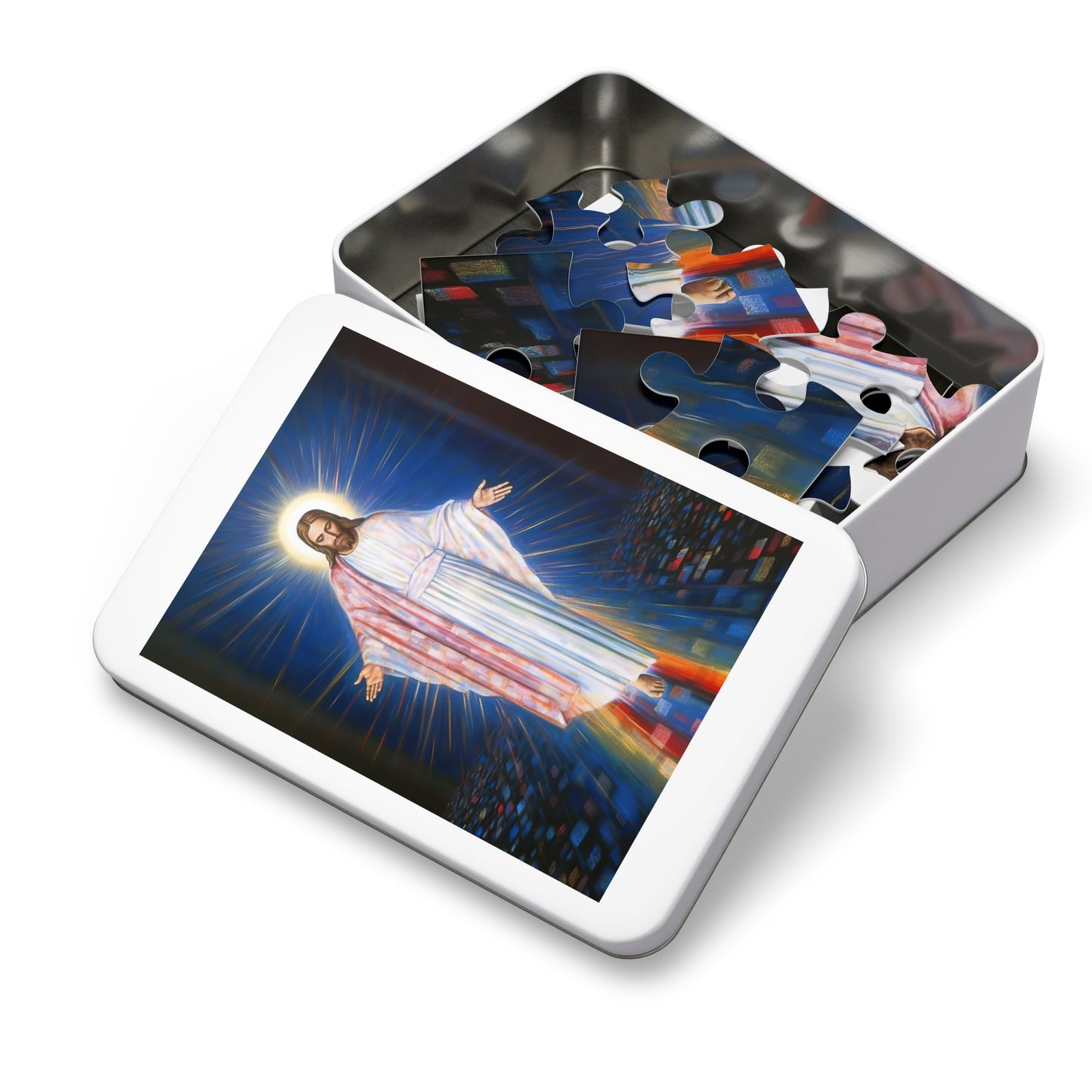 The Divine Christ - Puzzle and Keepsake Tin - Religious Jigsaw Puzzle (30, 110, 252, 500,1000-Piece) - Religious Puzzle
