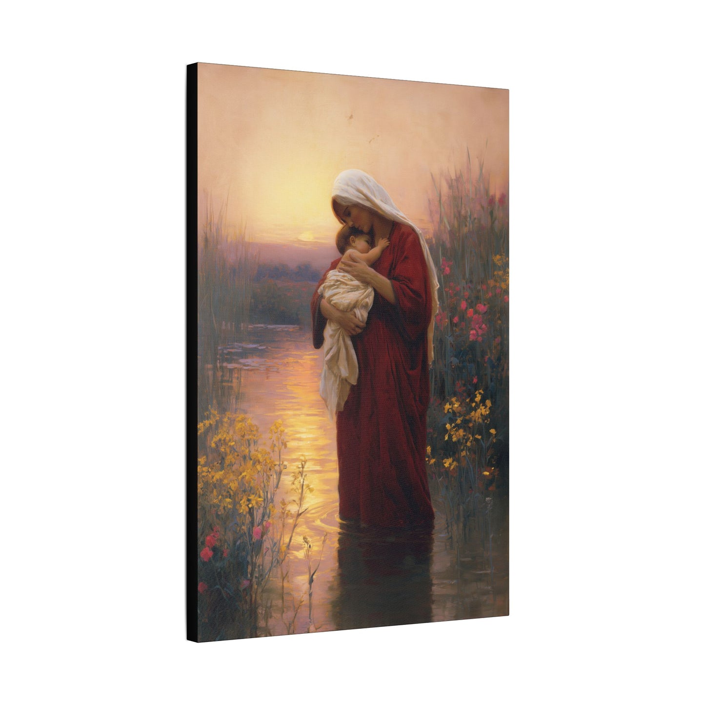 Saint Elizabeth, Mother to John the Baptist -  Museum Wrapped Canvas Print - Multiple Sizes - Catholic Home art Matte Canvas