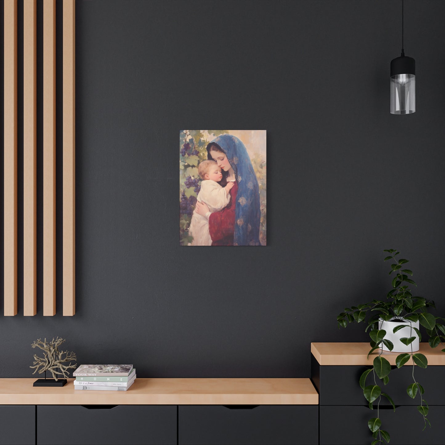Our Lady of the Grapes / Out Lady of the Harvest - Gallery Wrapped Canvas - Print - Religious Art for your Home - Catholic Art